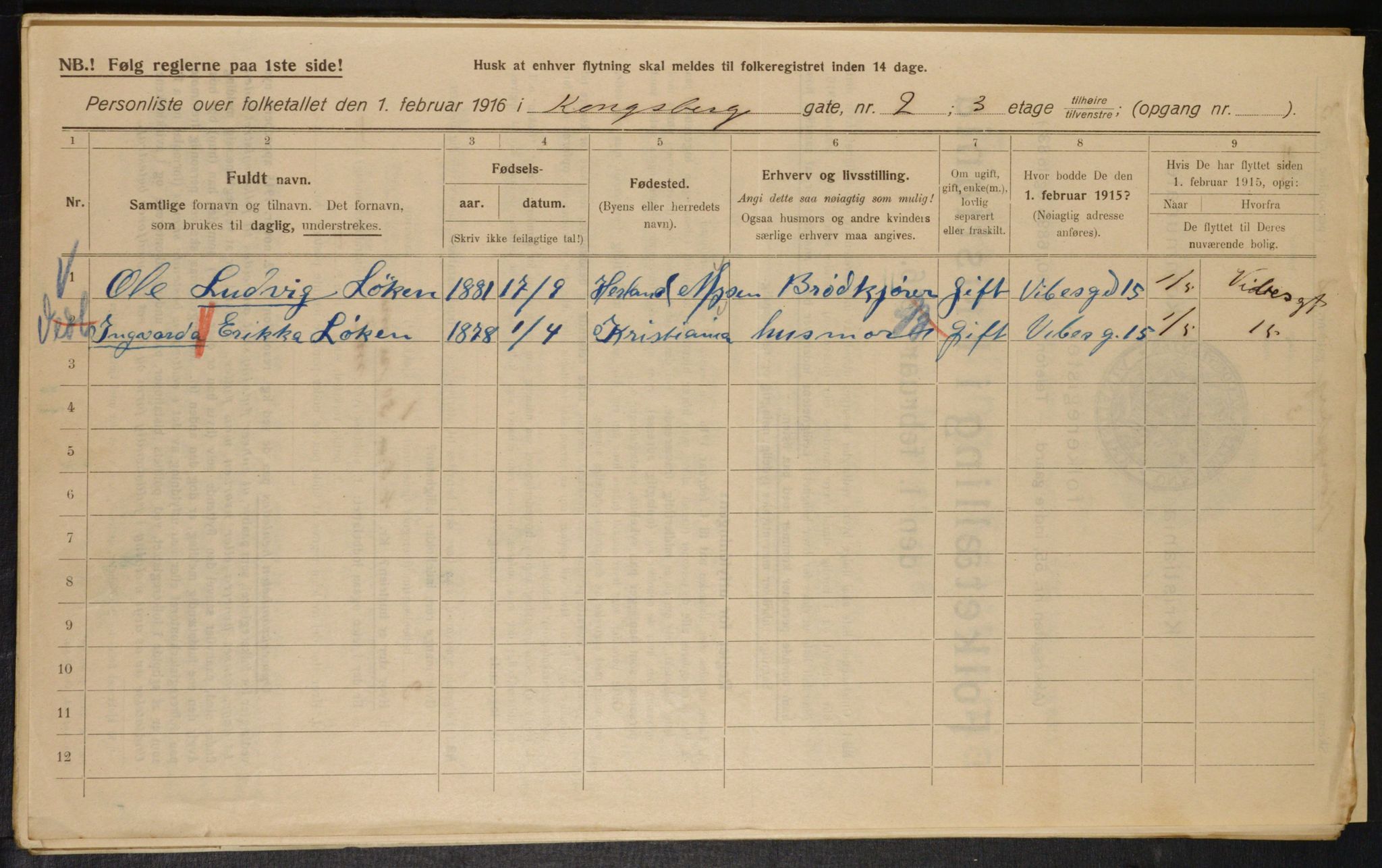 OBA, Municipal Census 1916 for Kristiania, 1916, p. 53773