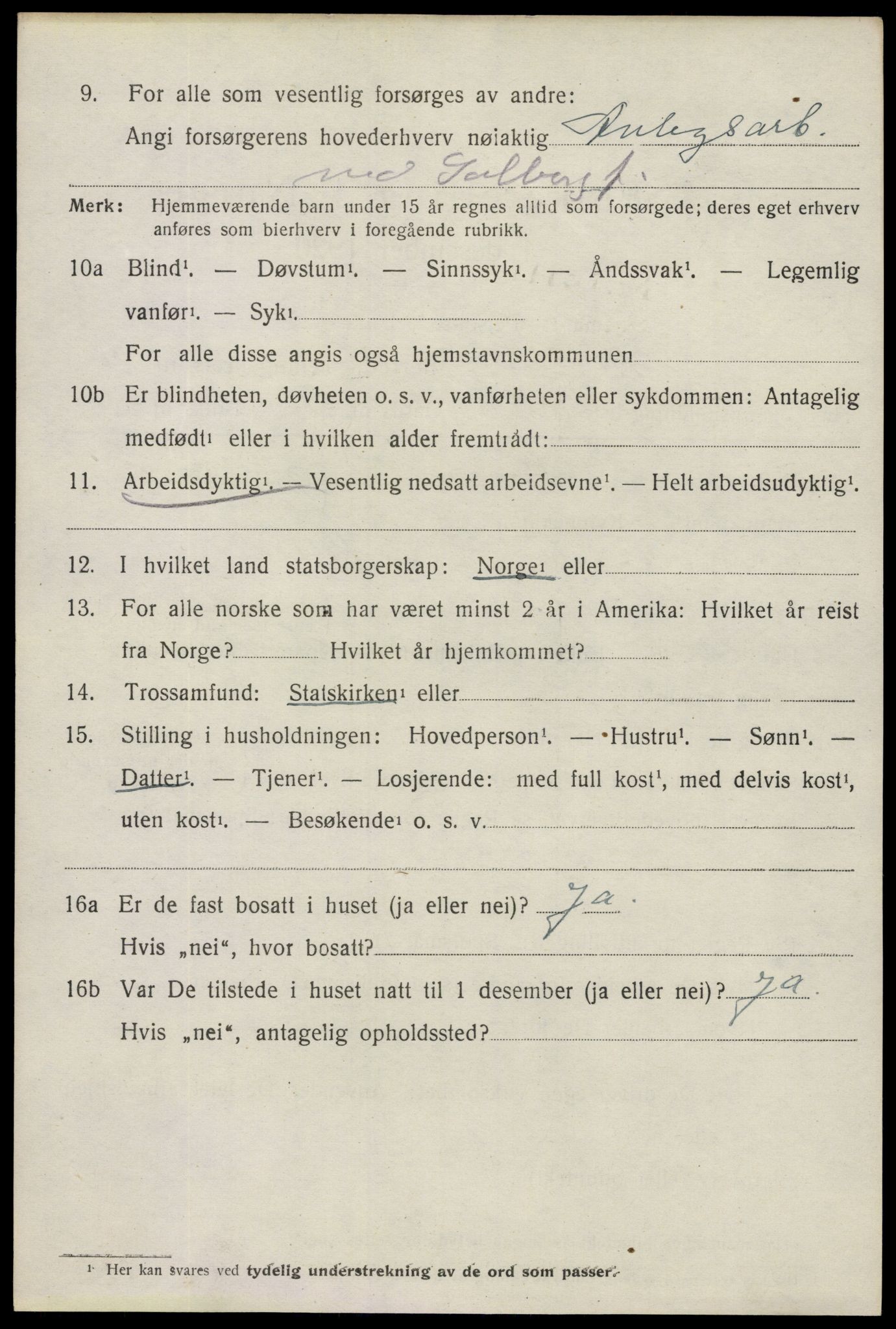 SAO, 1920 census for Askim, 1920, p. 10934