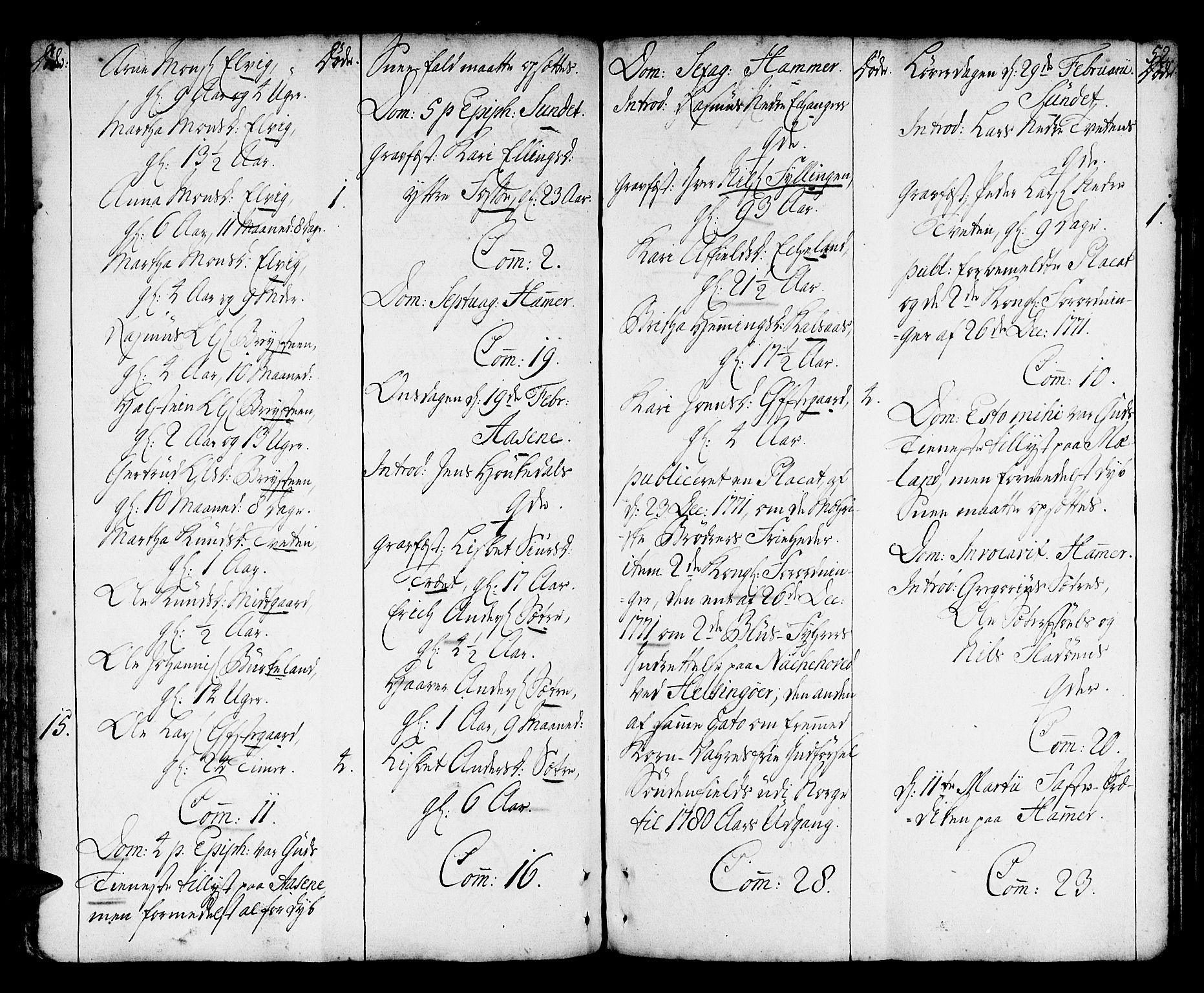 Hamre sokneprestembete, AV/SAB-A-75501/H/Ha/Haa/Haaa/L0007: Parish register (official) no. A 7, 1762-1777, p. 52