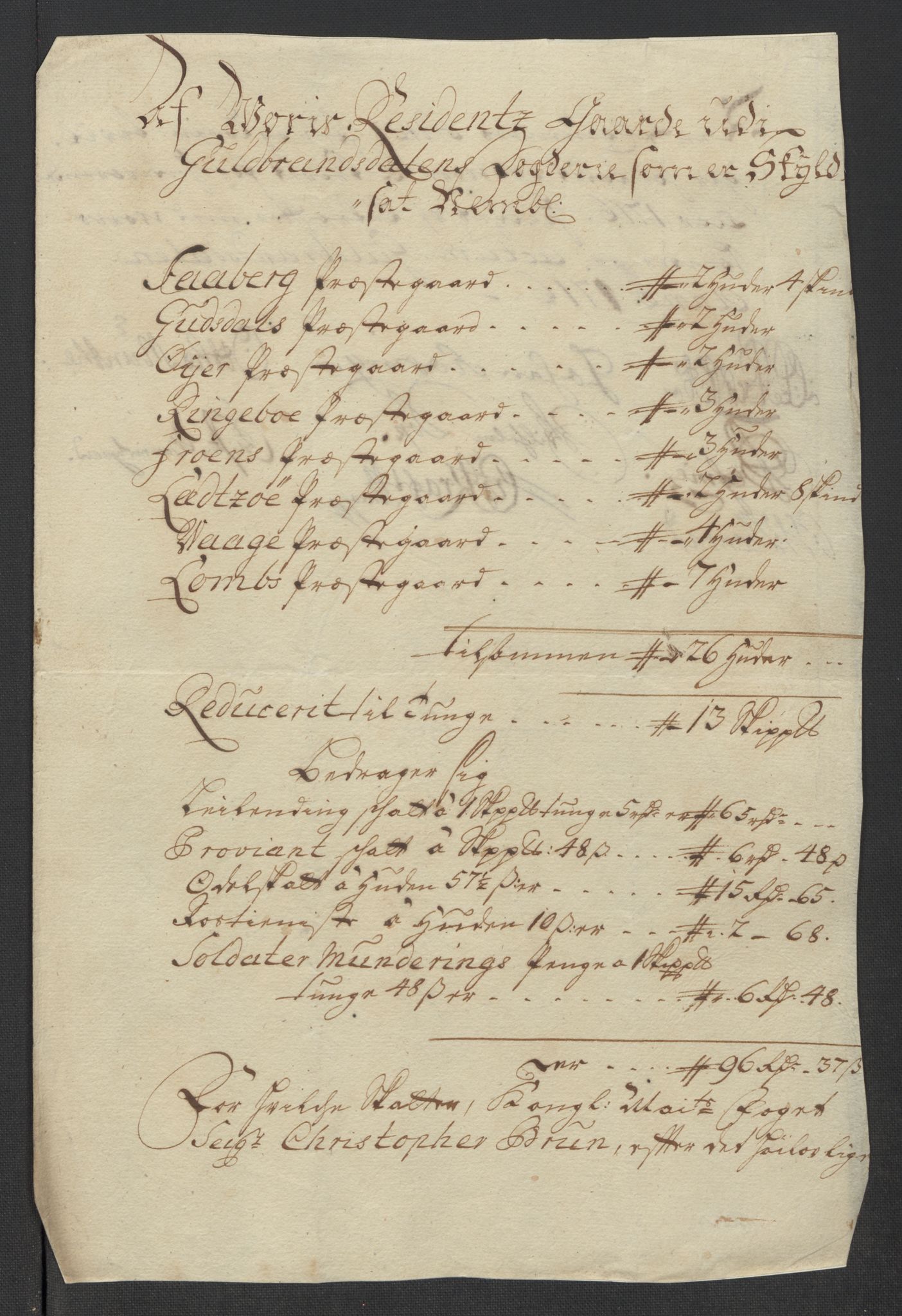 Rentekammeret inntil 1814, Reviderte regnskaper, Fogderegnskap, AV/RA-EA-4092/R17/L1186: Fogderegnskap Gudbrandsdal, 1716, p. 152