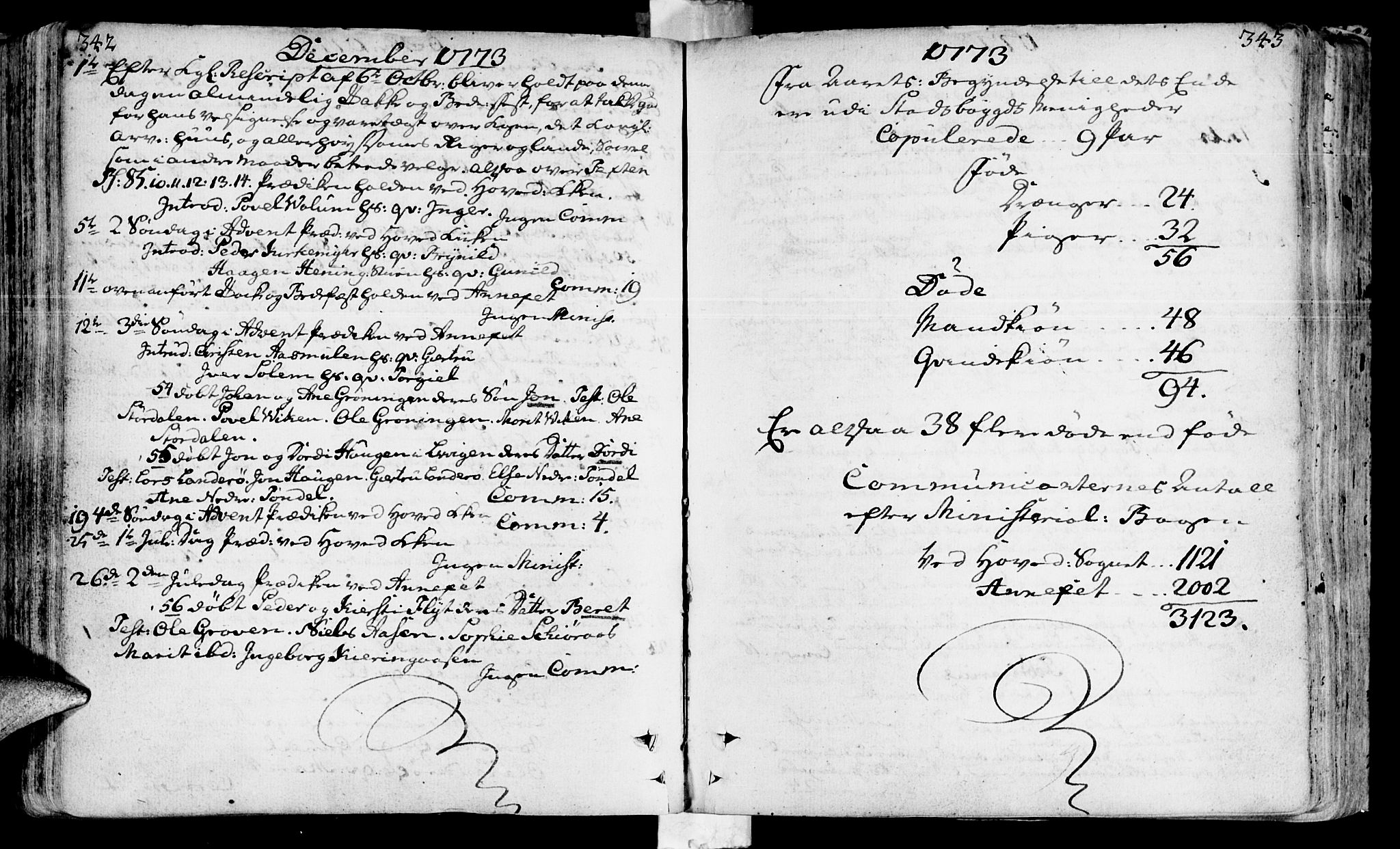 Ministerialprotokoller, klokkerbøker og fødselsregistre - Sør-Trøndelag, SAT/A-1456/646/L0605: Parish register (official) no. 646A03, 1751-1790, p. 342-343