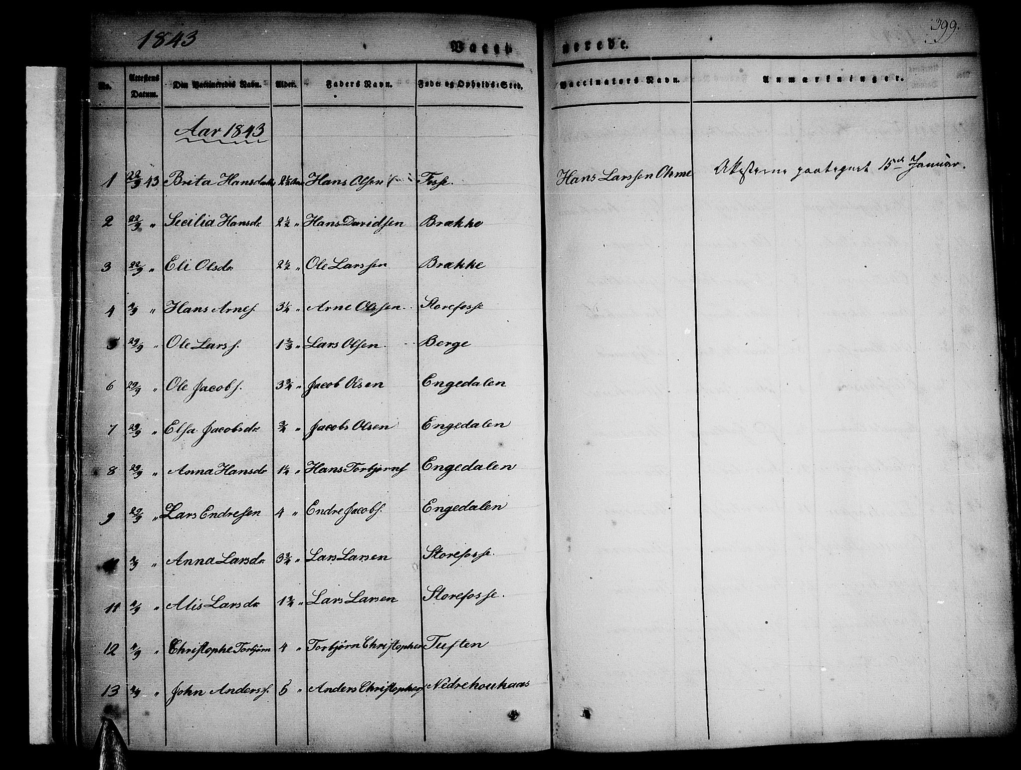 Strandebarm sokneprestembete, AV/SAB-A-78401/H/Haa: Parish register (official) no. A 6, 1826-1843, p. 399