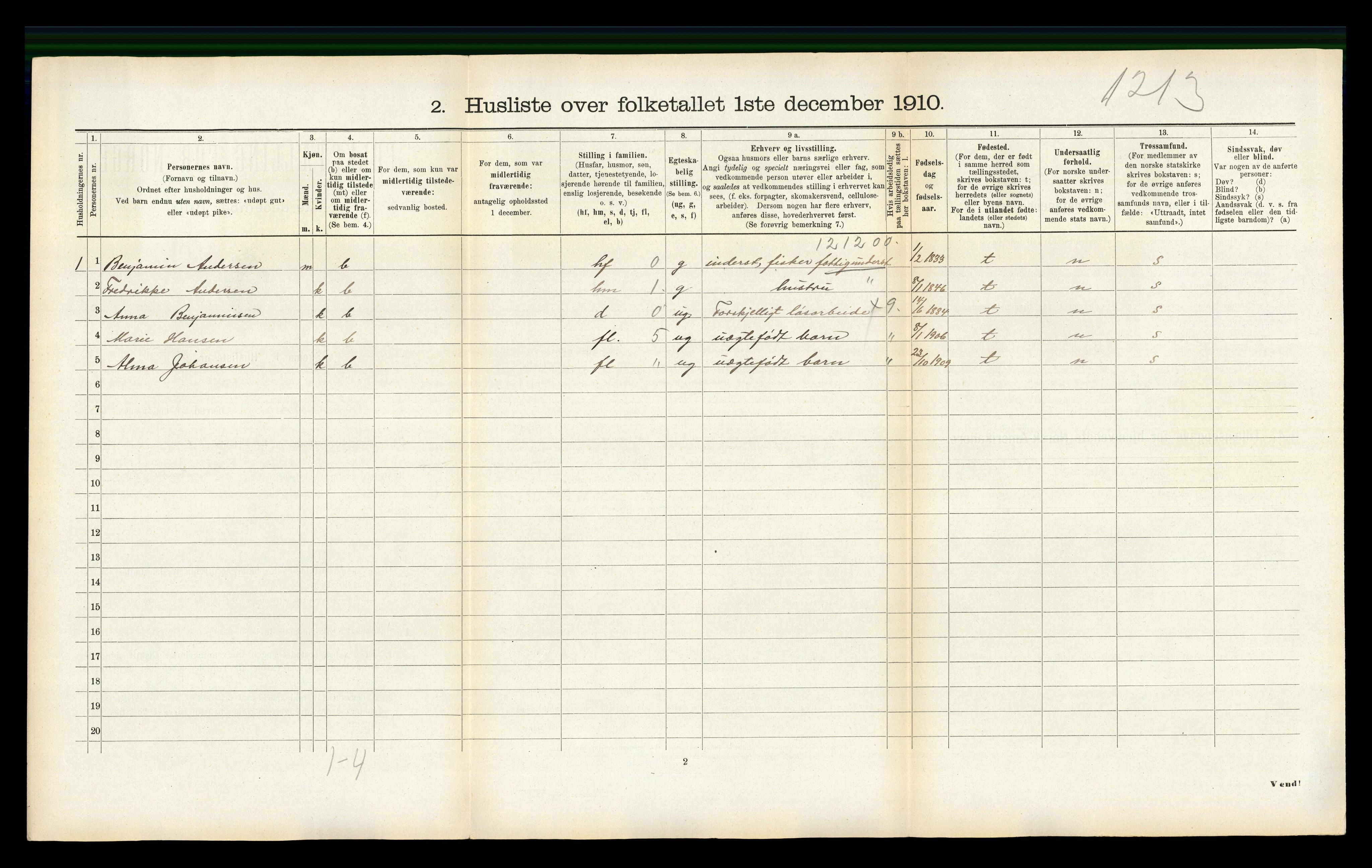 RA, 1910 census for Edøy, 1910, p. 459