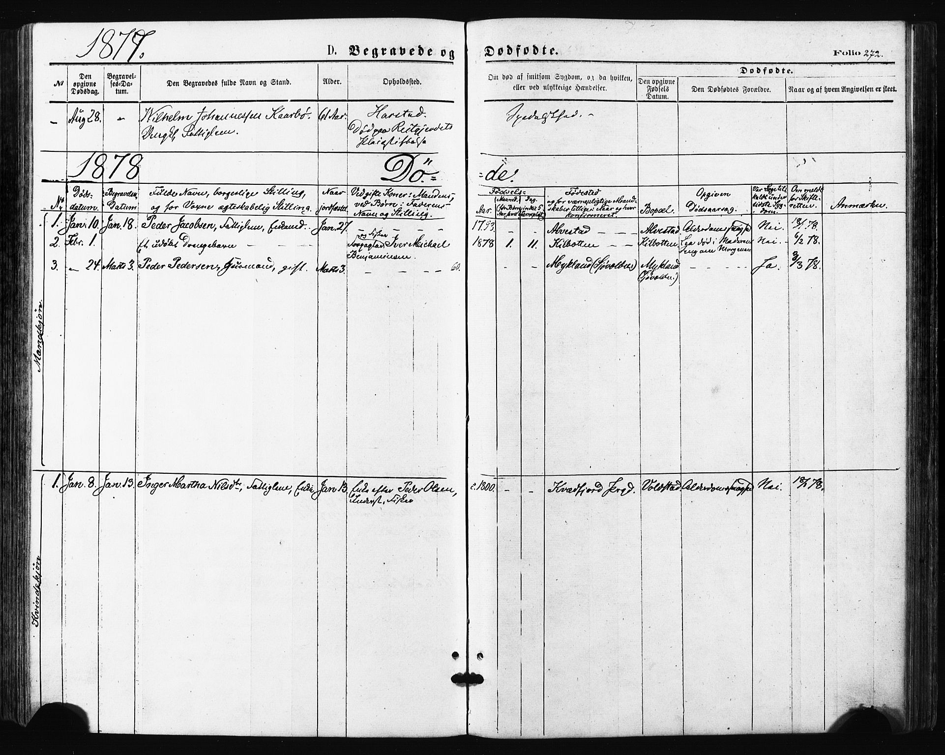 Trondenes sokneprestkontor, AV/SATØ-S-1319/H/Ha/L0013kirke: Parish register (official) no. 13, 1870-1878, p. 272