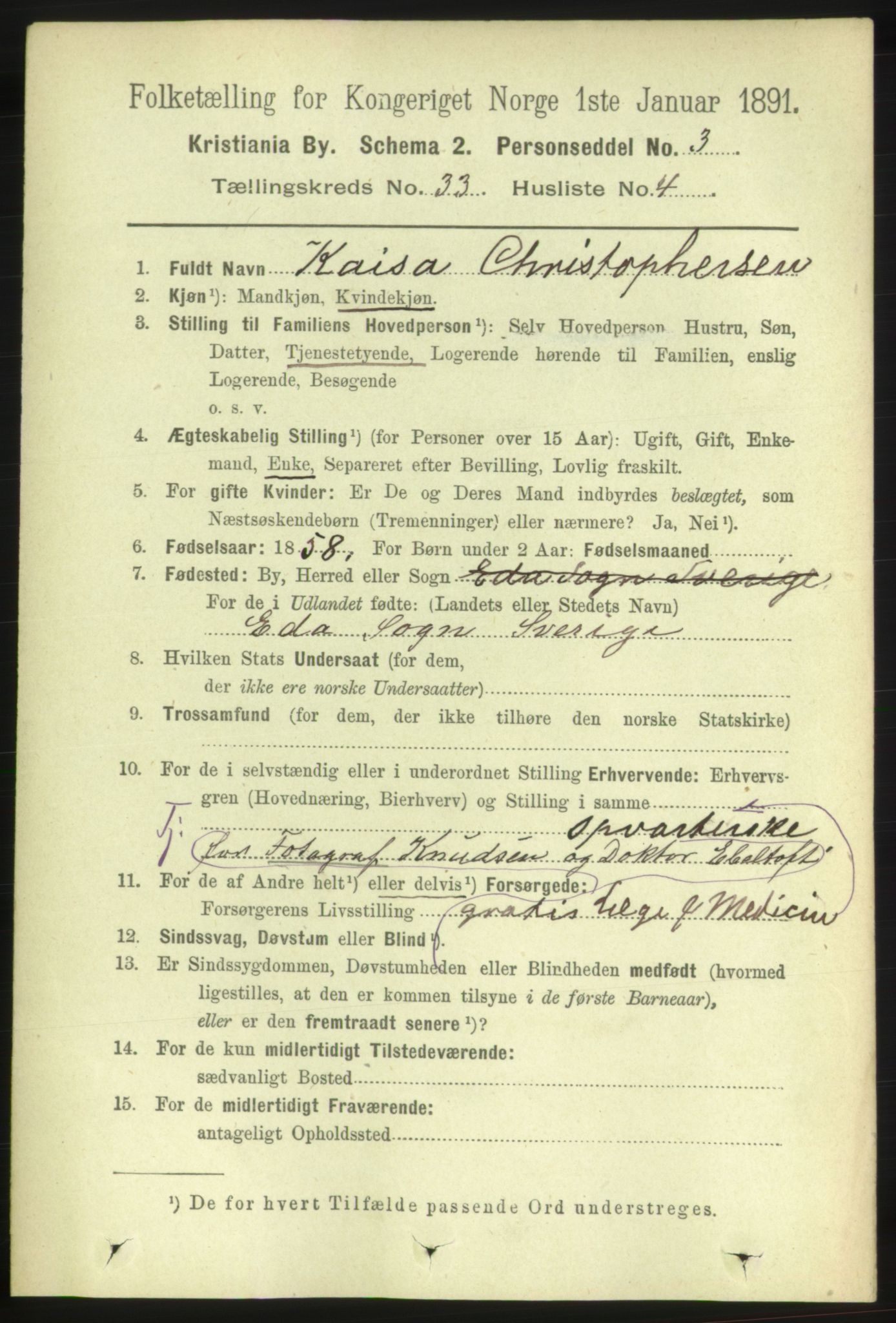 RA, 1891 census for 0301 Kristiania, 1891, p. 17761