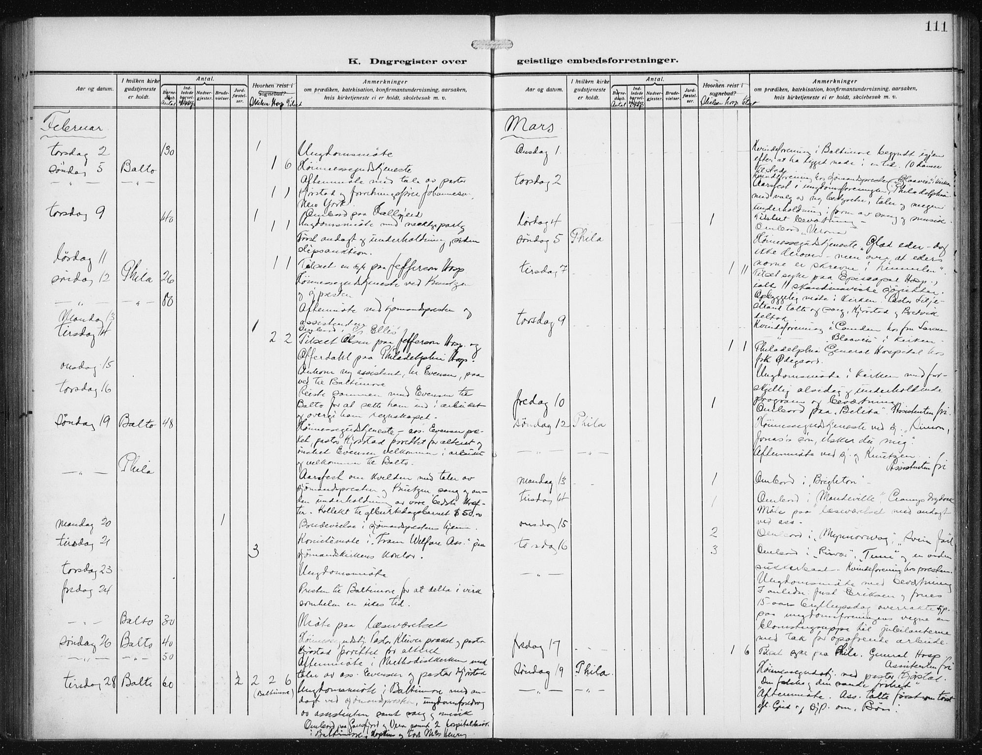 Den norske sjømannsmisjon i utlandet/Philadelphia, AV/SAB-SAB/PA-0113/H/Ha/L0001: Parish register (official) no. A 1, 1912-1931, p. 111