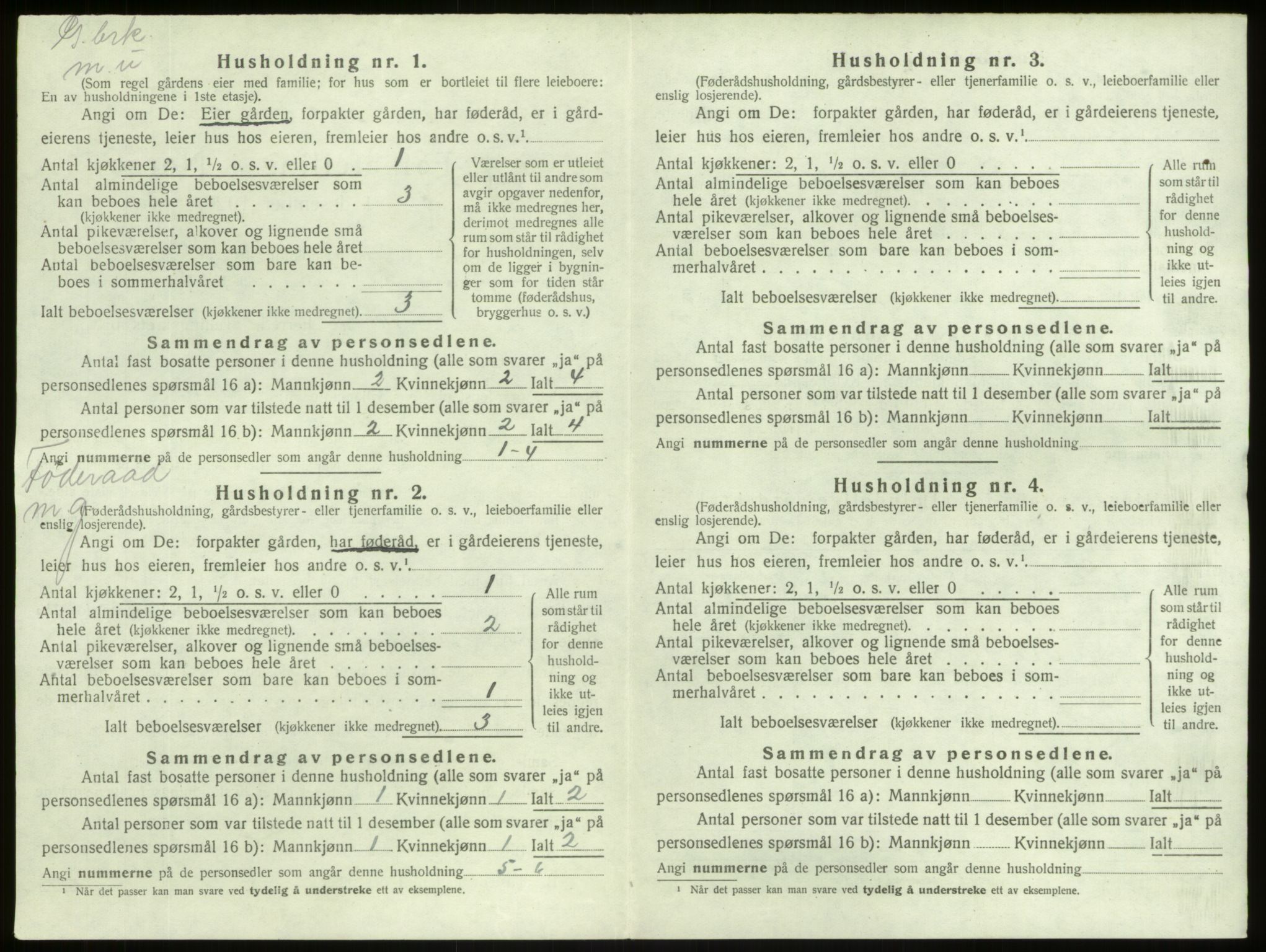 SAB, 1920 census for Lærdal, 1920, p. 46