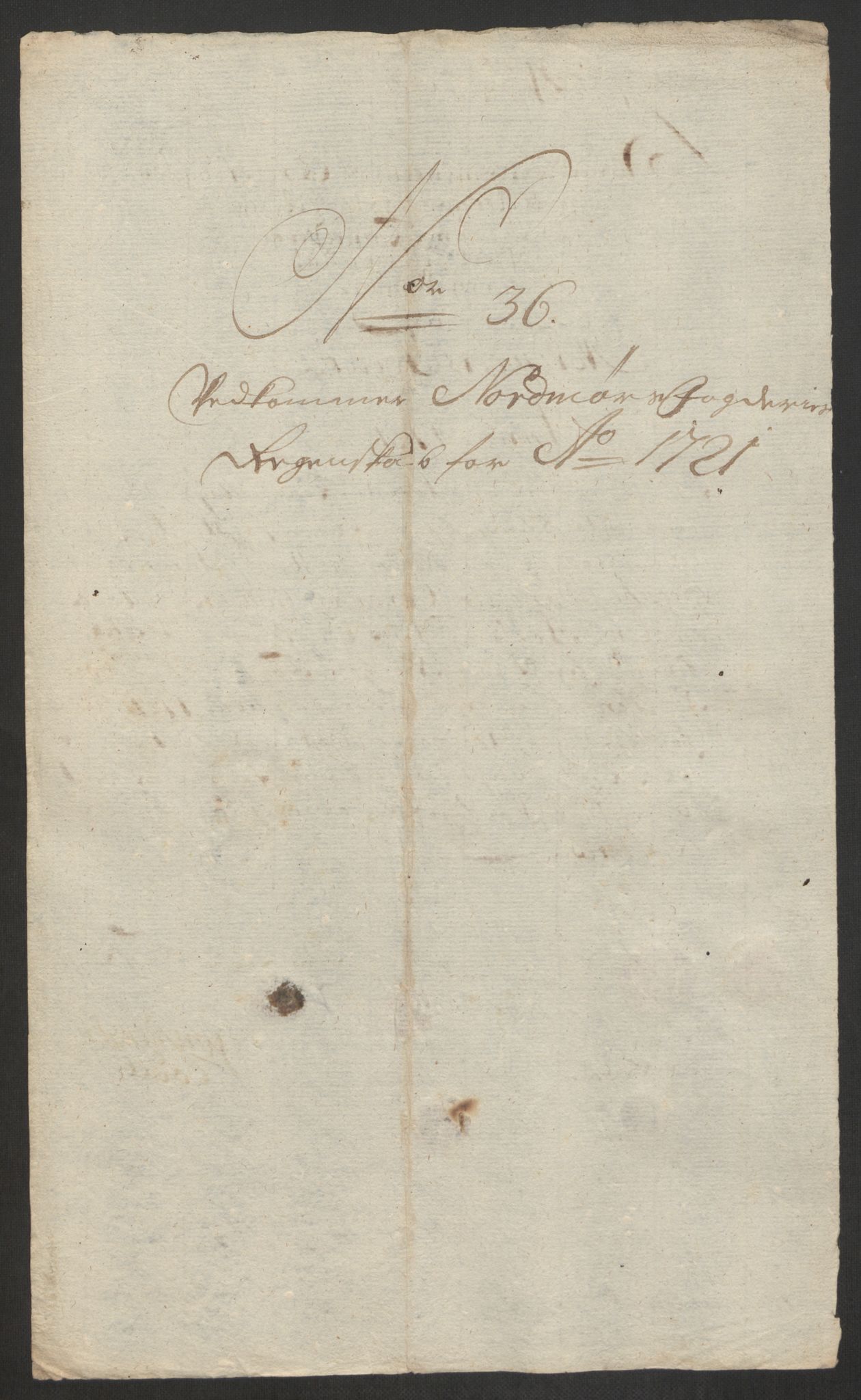 Rentekammeret inntil 1814, Reviderte regnskaper, Fogderegnskap, RA/EA-4092/R56/L3754: Fogderegnskap Nordmøre, 1721, p. 286