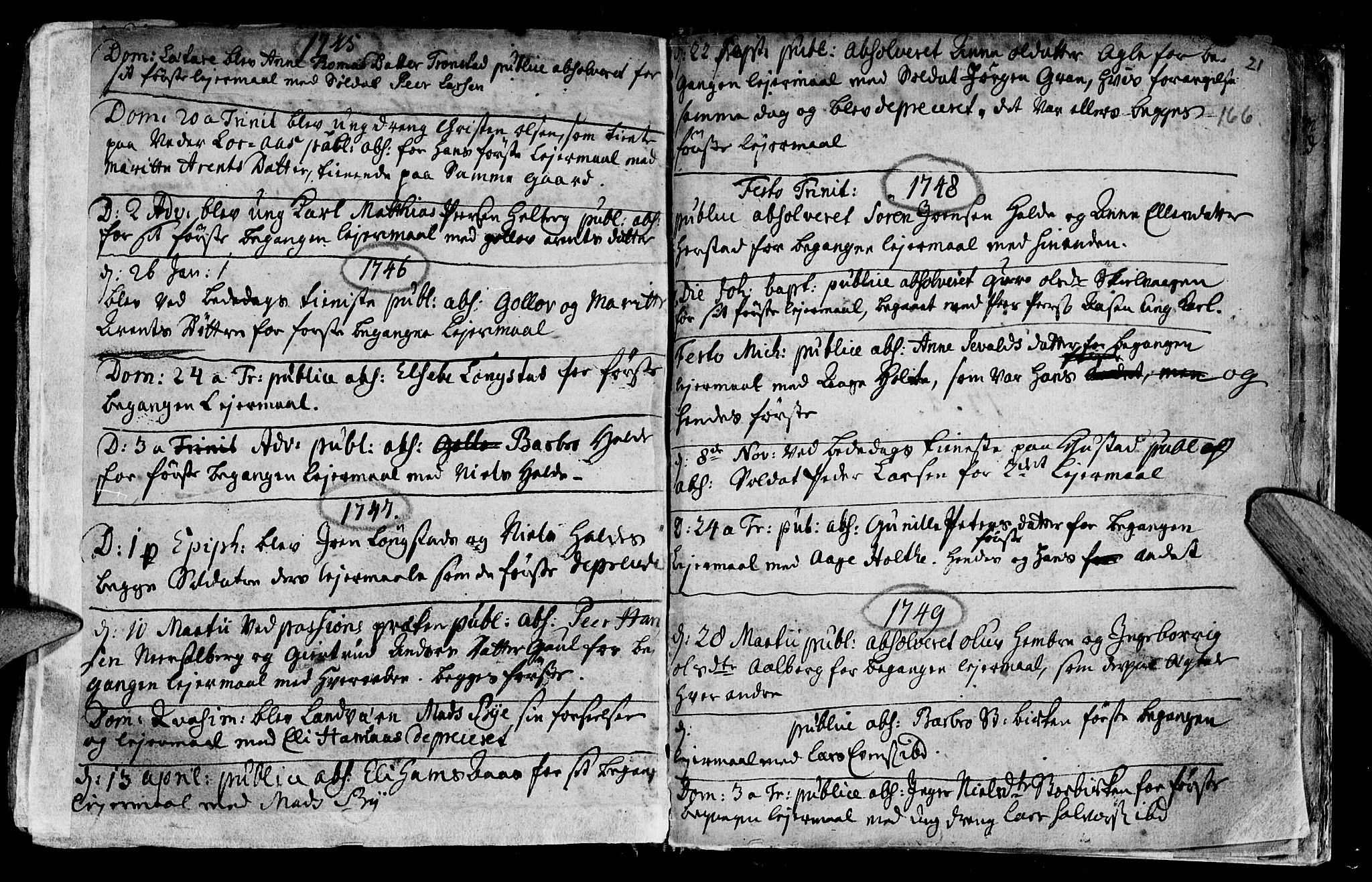 Ministerialprotokoller, klokkerbøker og fødselsregistre - Nord-Trøndelag, SAT/A-1458/730/L0272: Parish register (official) no. 730A01, 1733-1764, p. 166