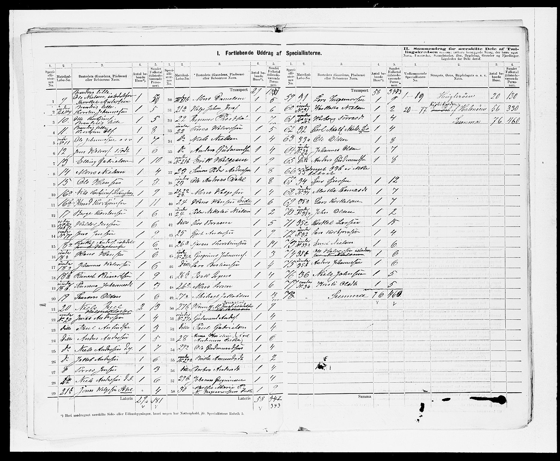 SAB, 1875 census for 1213P Fjelberg, 1875, p. 23