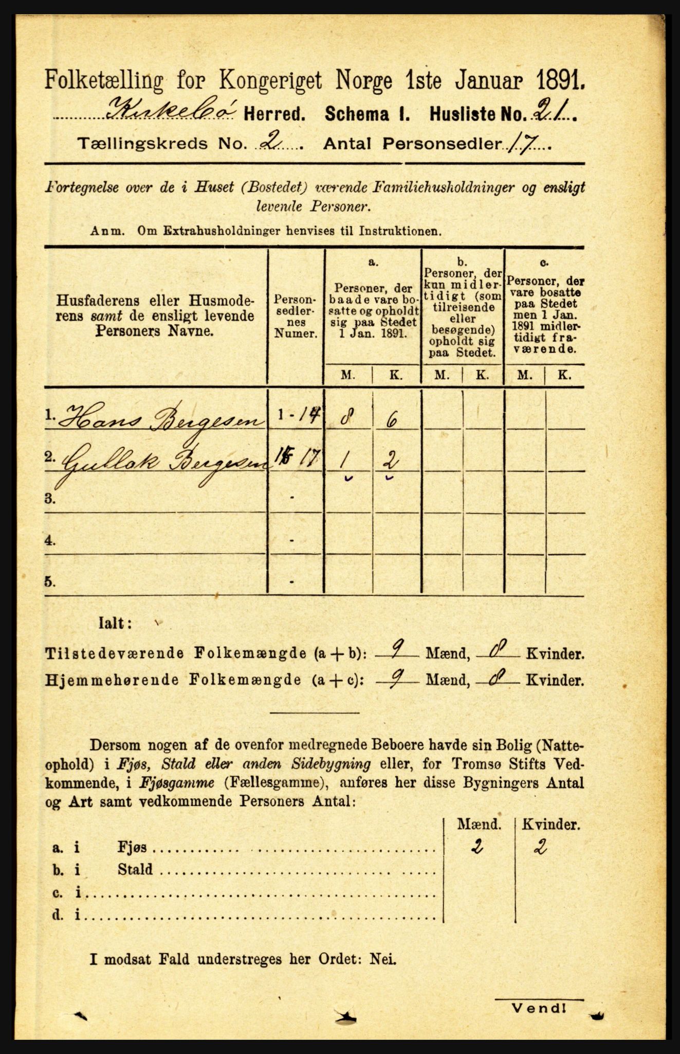 RA, 1891 census for 1416 Kyrkjebø, 1891, p. 302