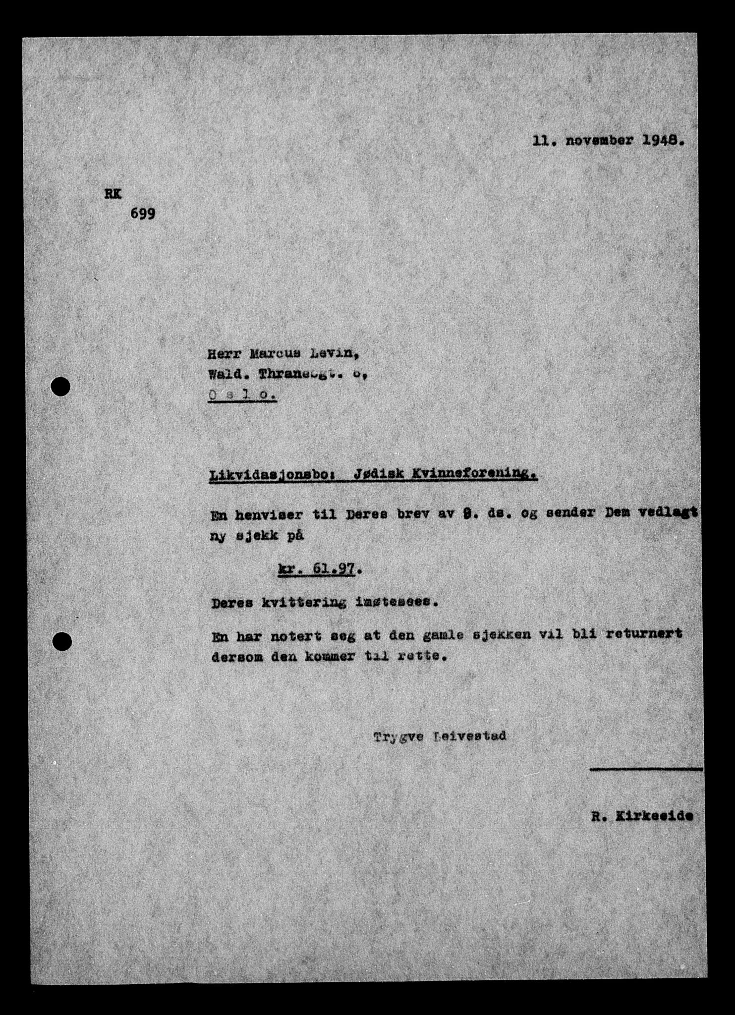 Justisdepartementet, Tilbakeføringskontoret for inndratte formuer, AV/RA-S-1564/H/Hc/Hcc/L0948: --, 1945-1947, p. 385