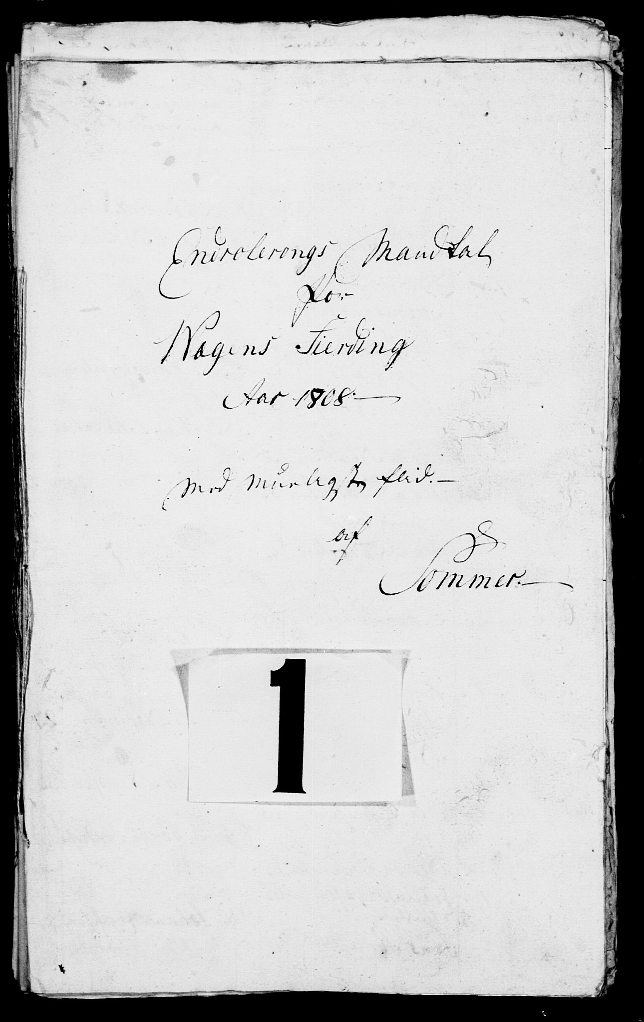 Fylkesmannen i Nordland, AV/SAT-A-0499/1.1/R/Ra/L0008: Innrulleringsmanntall for Vega, Tjøtta og Vevelstad, 1808-1835, p. 3