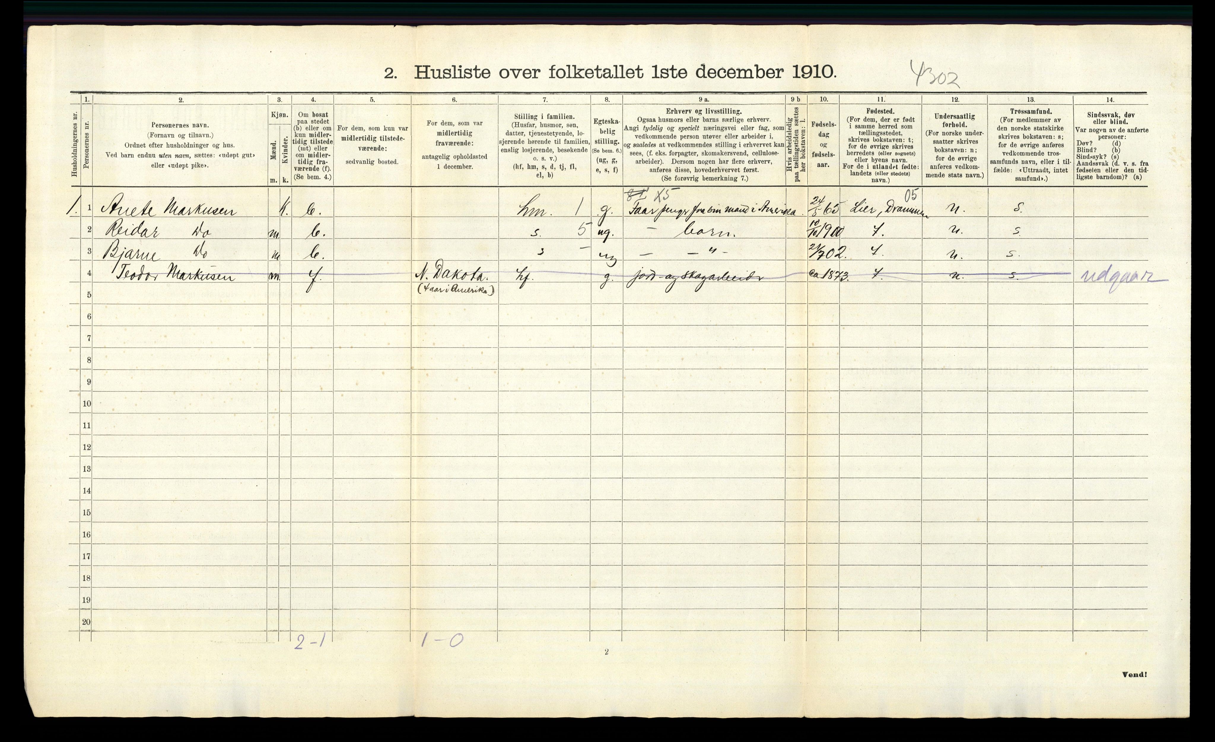 RA, 1910 census for Høland, 1910, p. 64