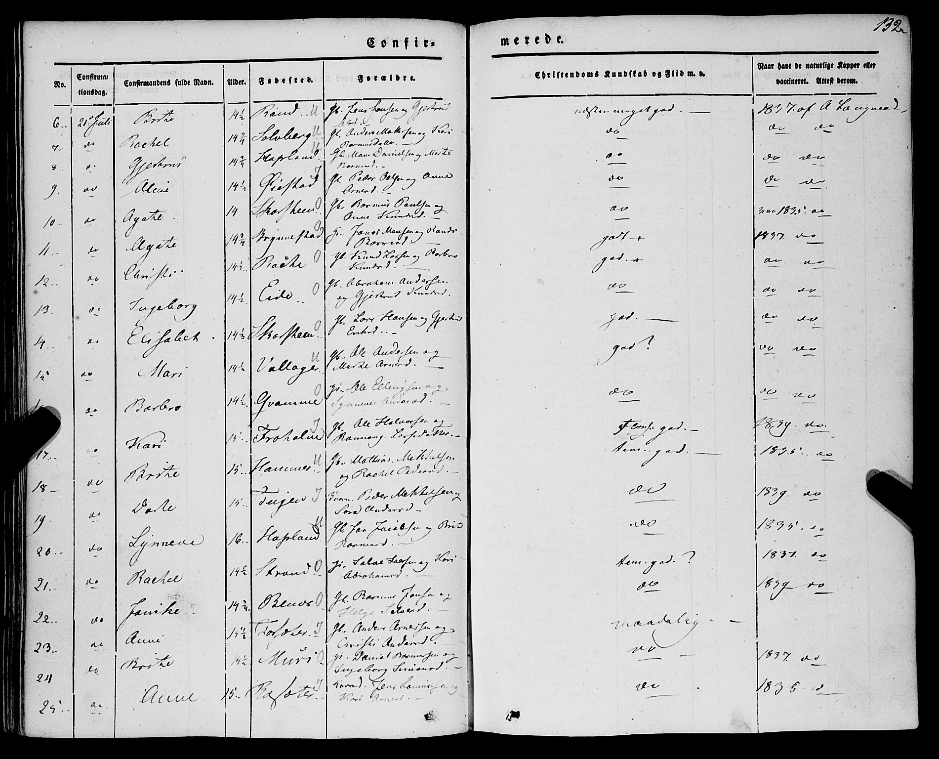 Innvik sokneprestembete, AV/SAB-A-80501: Parish register (official) no. A 5, 1847-1865, p. 132