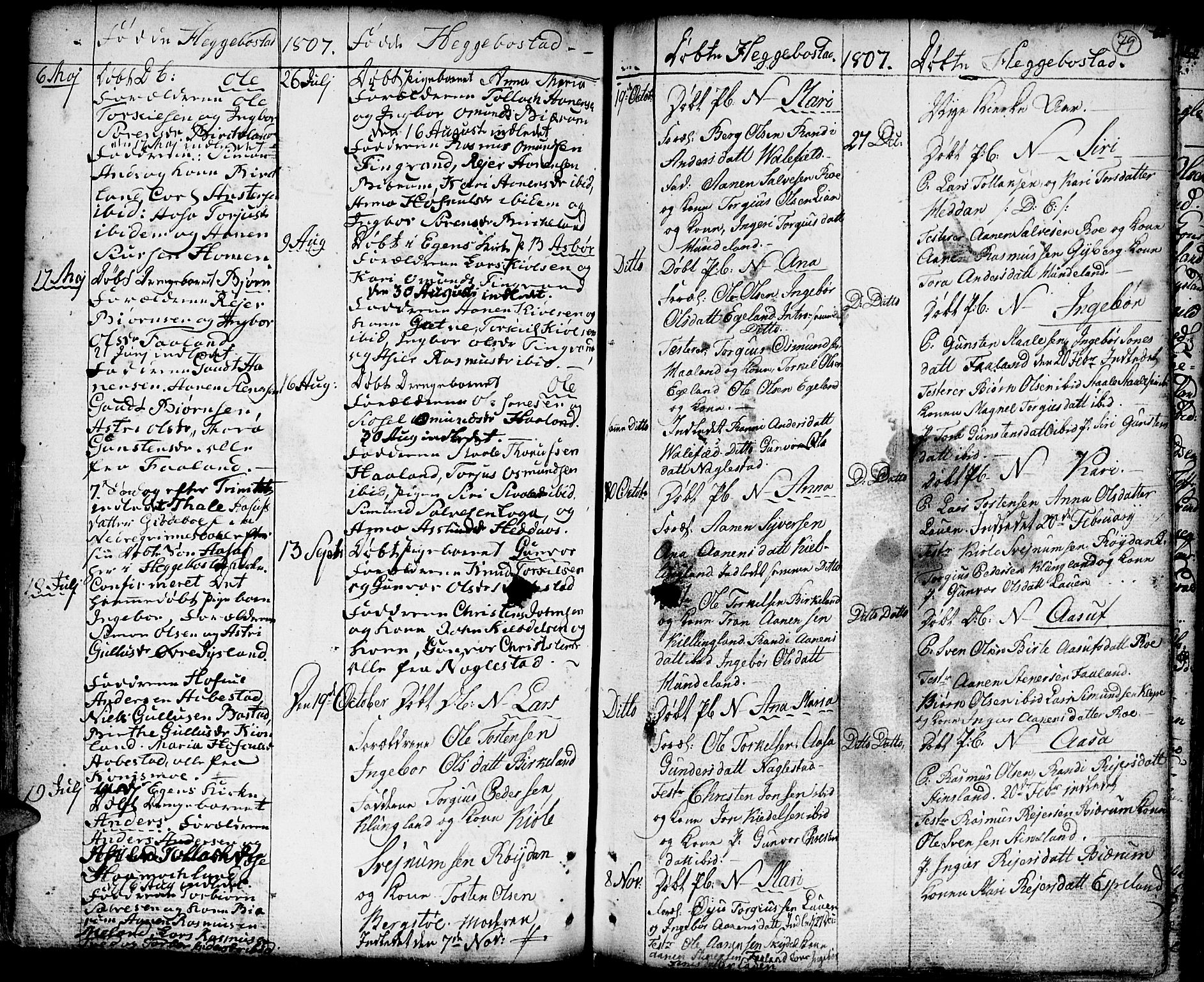 Hægebostad sokneprestkontor, AV/SAK-1111-0024/F/Fa/Faa/L0001: Parish register (official) no. A 1 /1, 1760-1820, p. 79