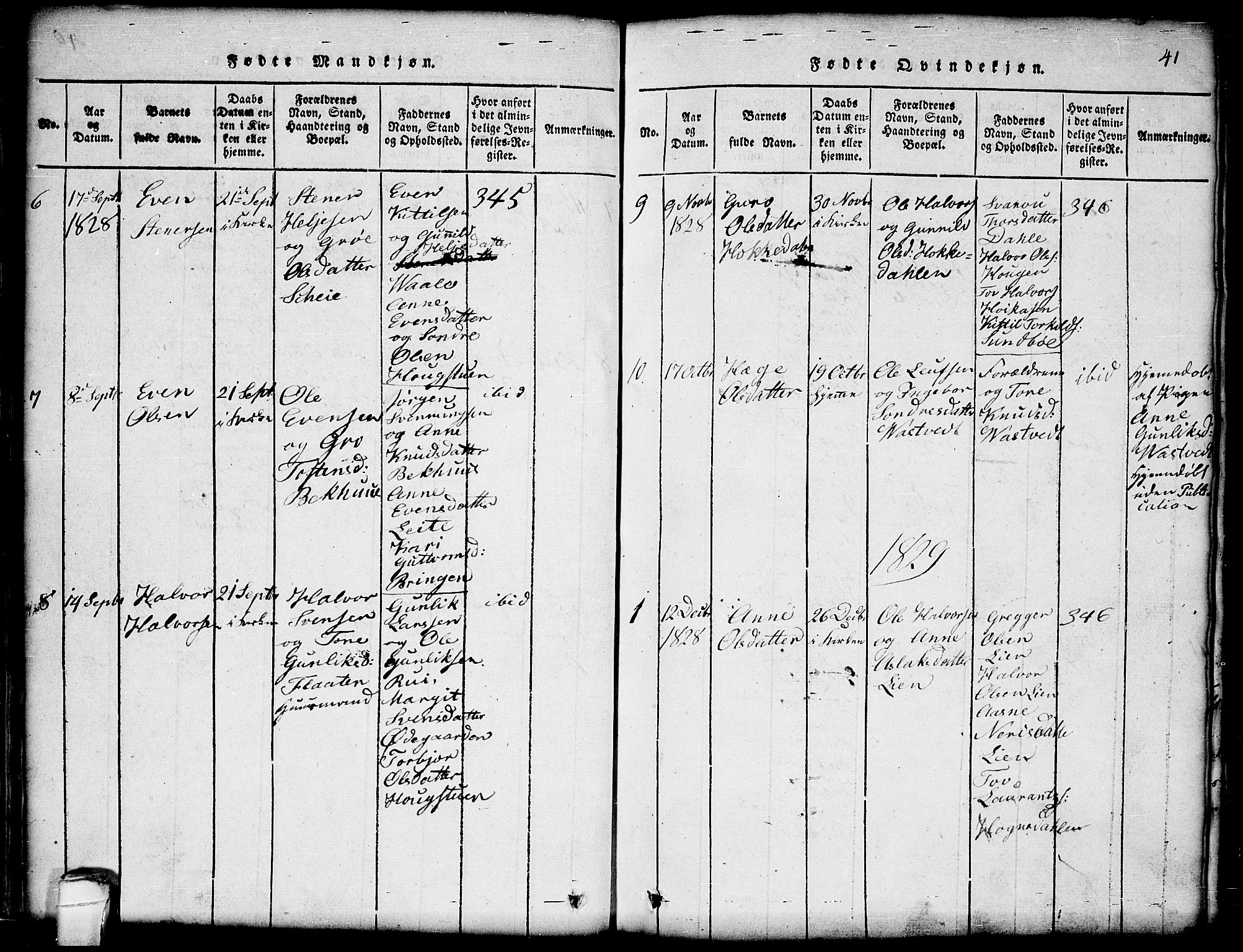 Seljord kirkebøker, AV/SAKO-A-20/G/Gb/L0002: Parish register (copy) no. II 2, 1815-1854, p. 41