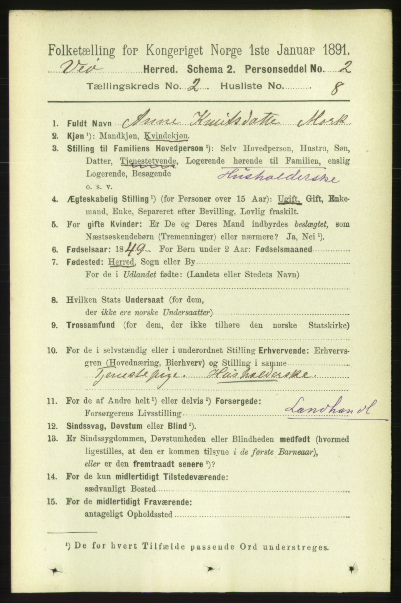 RA, 1891 census for 1541 Veøy, 1891, p. 793