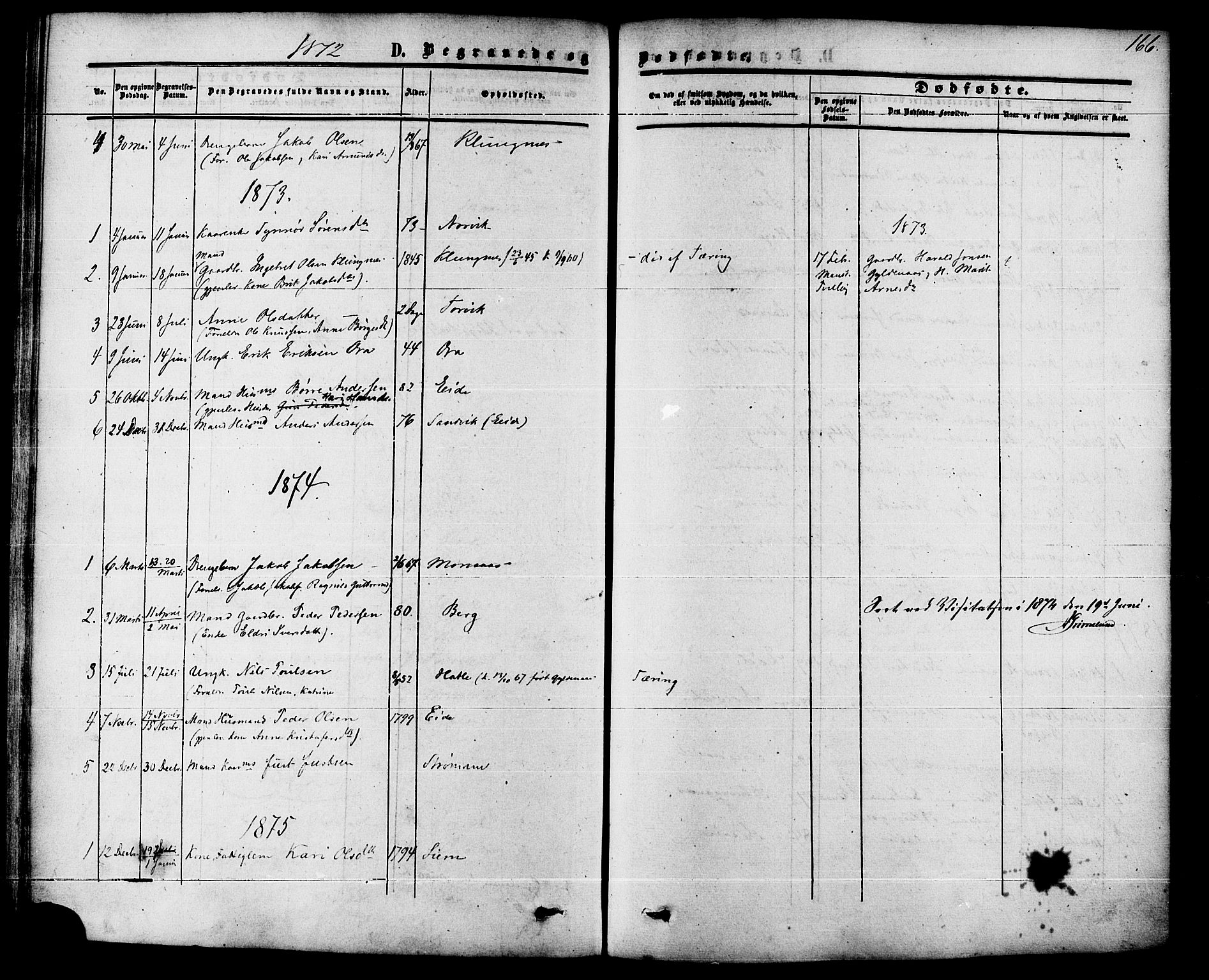 Ministerialprotokoller, klokkerbøker og fødselsregistre - Møre og Romsdal, AV/SAT-A-1454/542/L0552: Parish register (official) no. 542A02, 1854-1884, p. 166