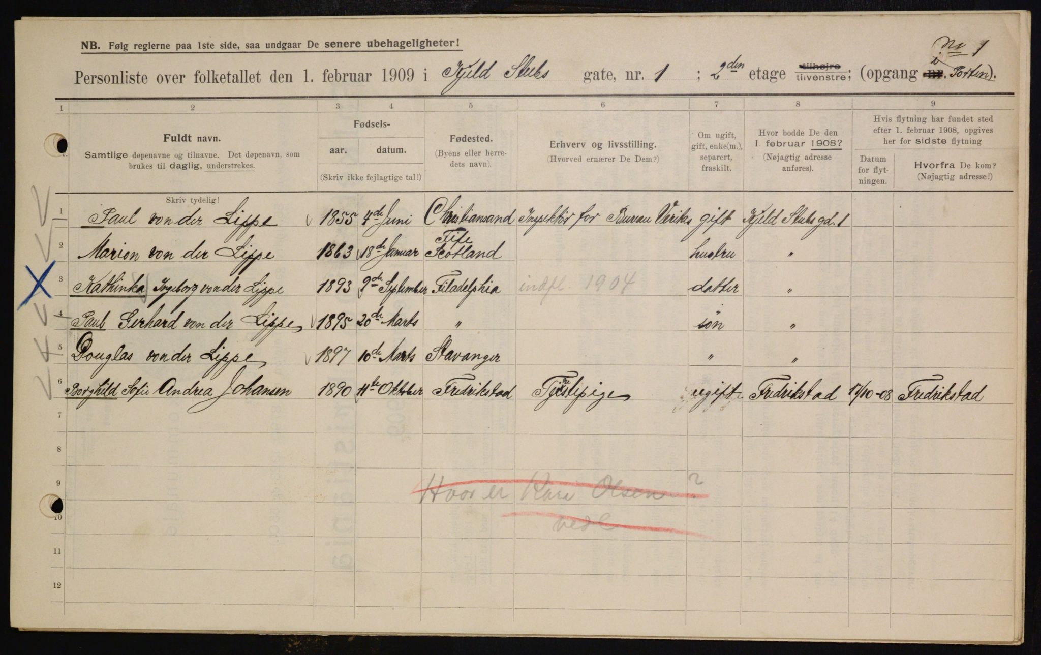 OBA, Municipal Census 1909 for Kristiania, 1909, p. 46924