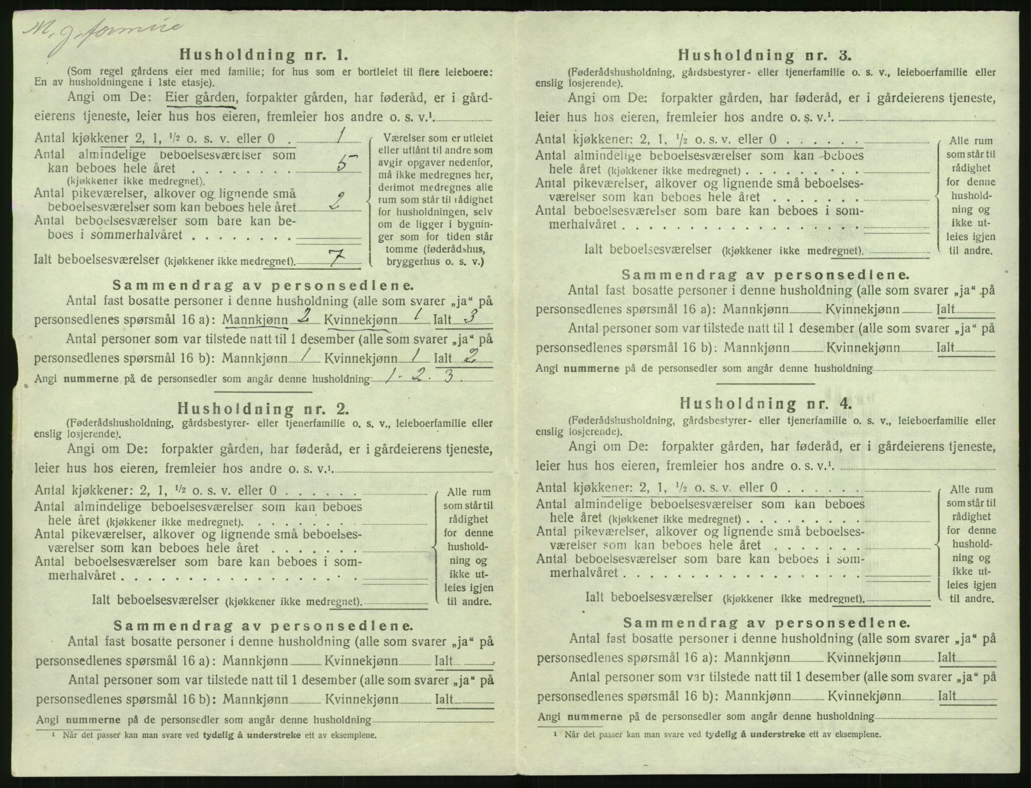 SAK, 1920 census for Øyestad, 1920, p. 737