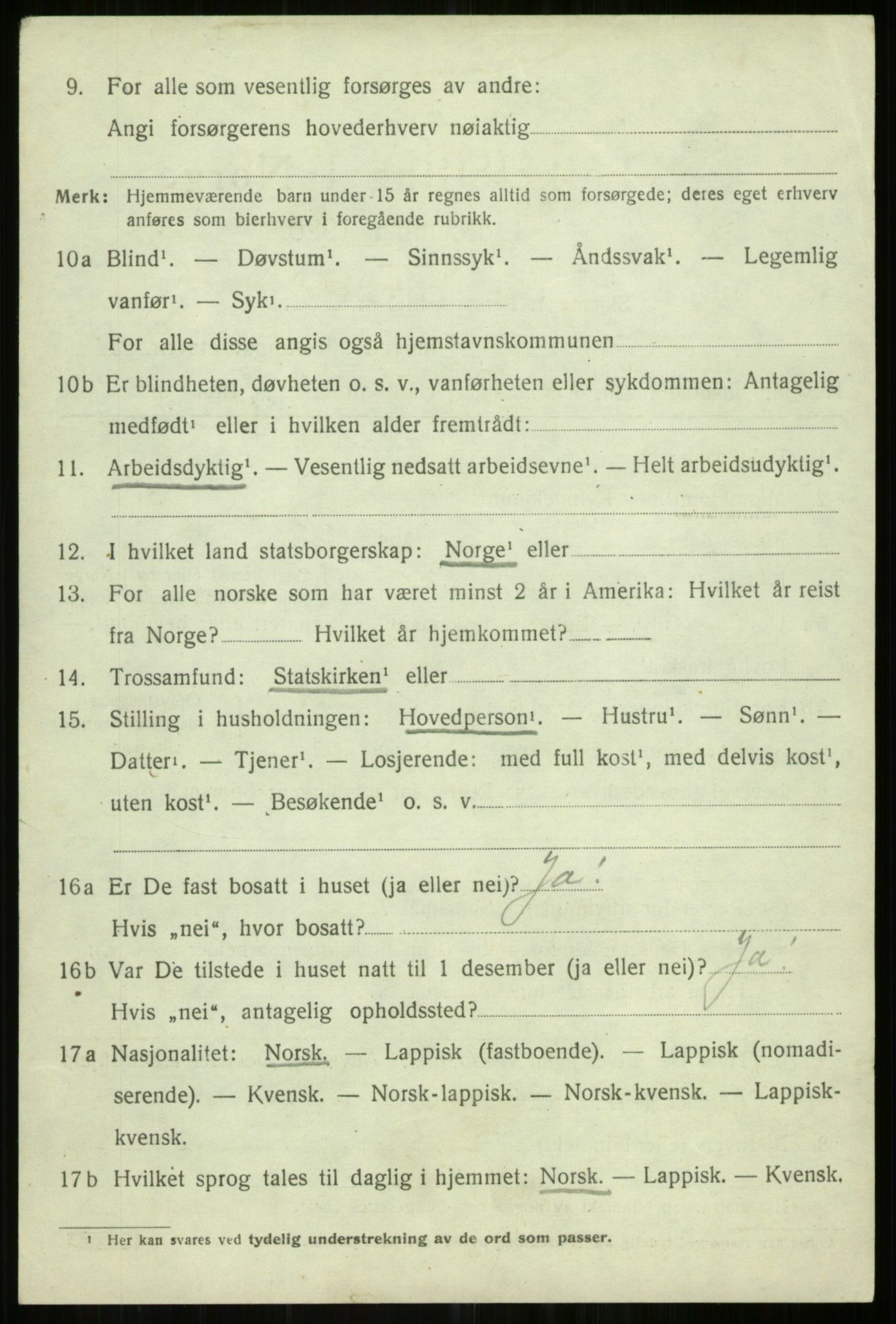 SATØ, 1920 census for Helgøy, 1920, p. 2734