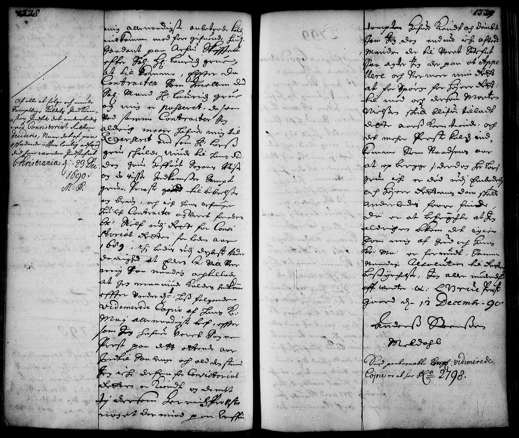Stattholderembetet 1572-1771, AV/RA-EA-2870/Ae/L0007: Supplikasjons- og resolusjonsprotokoll, 1689-1691, p. 1338-1339