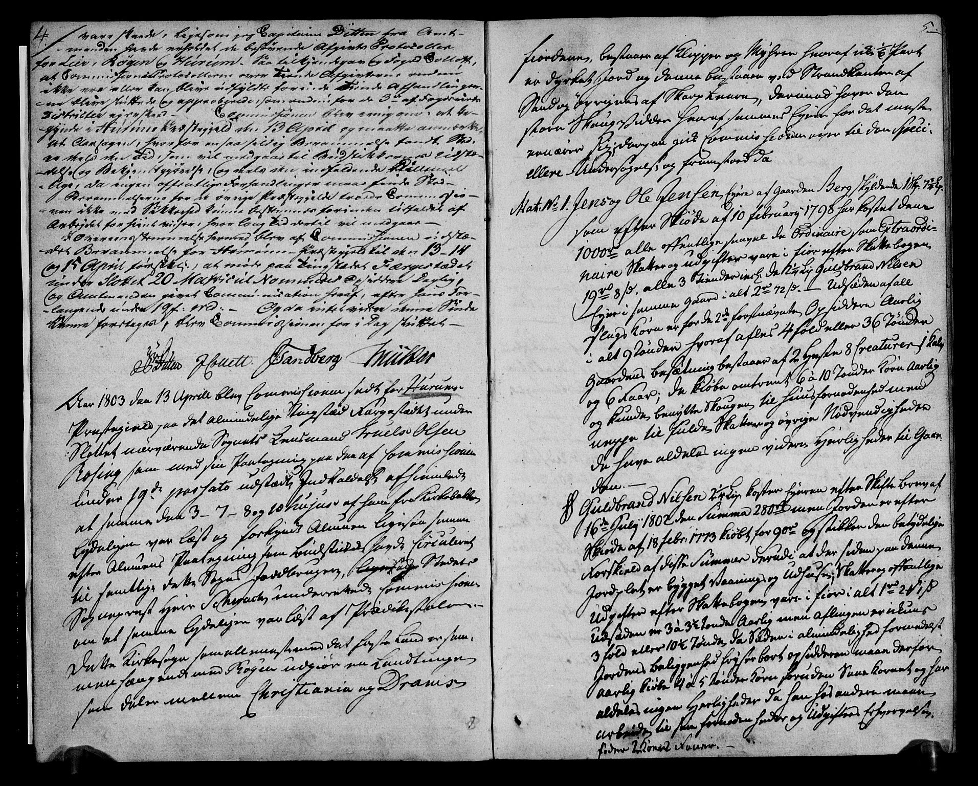Rentekammeret inntil 1814, Realistisk ordnet avdeling, AV/RA-EA-4070/N/Ne/Nea/L0058: Buskerud fogderi. Deliberasjonsprotokoll, 1803, p. 4