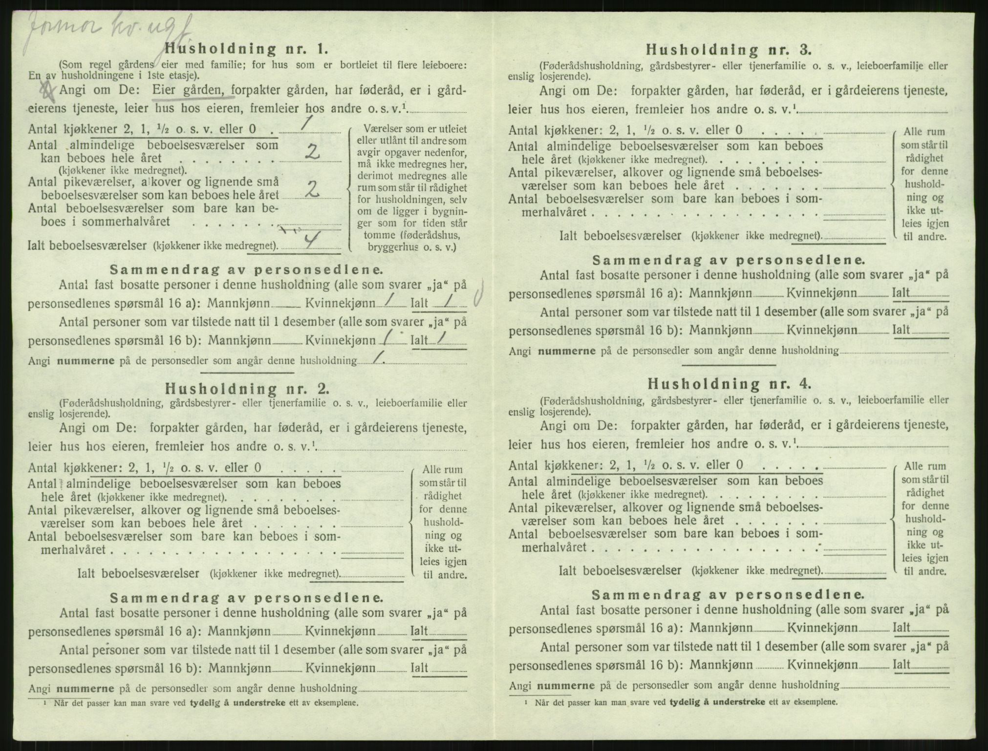 SAT, 1920 census for Kornstad, 1920, p. 312