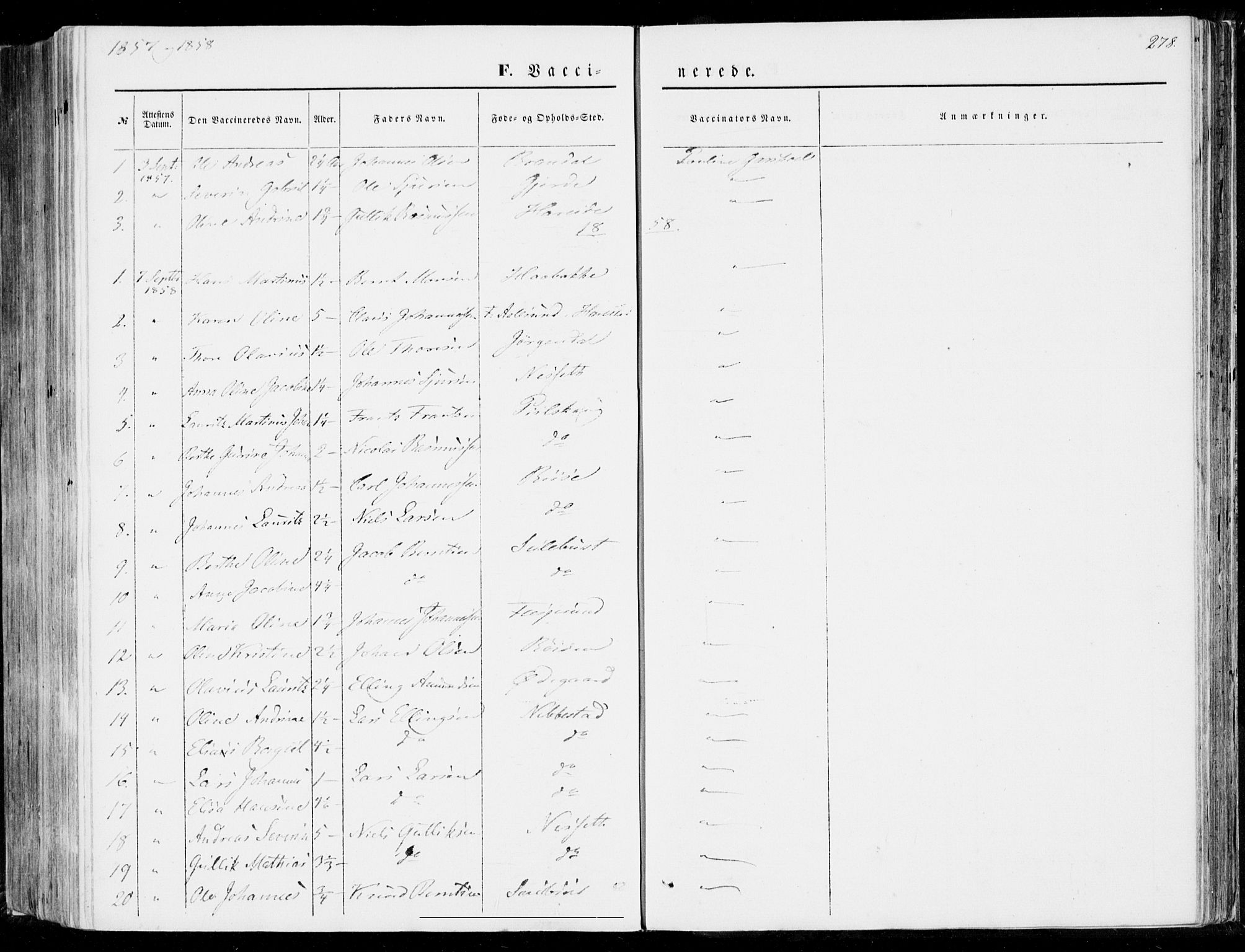 Ministerialprotokoller, klokkerbøker og fødselsregistre - Møre og Romsdal, AV/SAT-A-1454/510/L0121: Parish register (official) no. 510A01, 1848-1877, p. 278