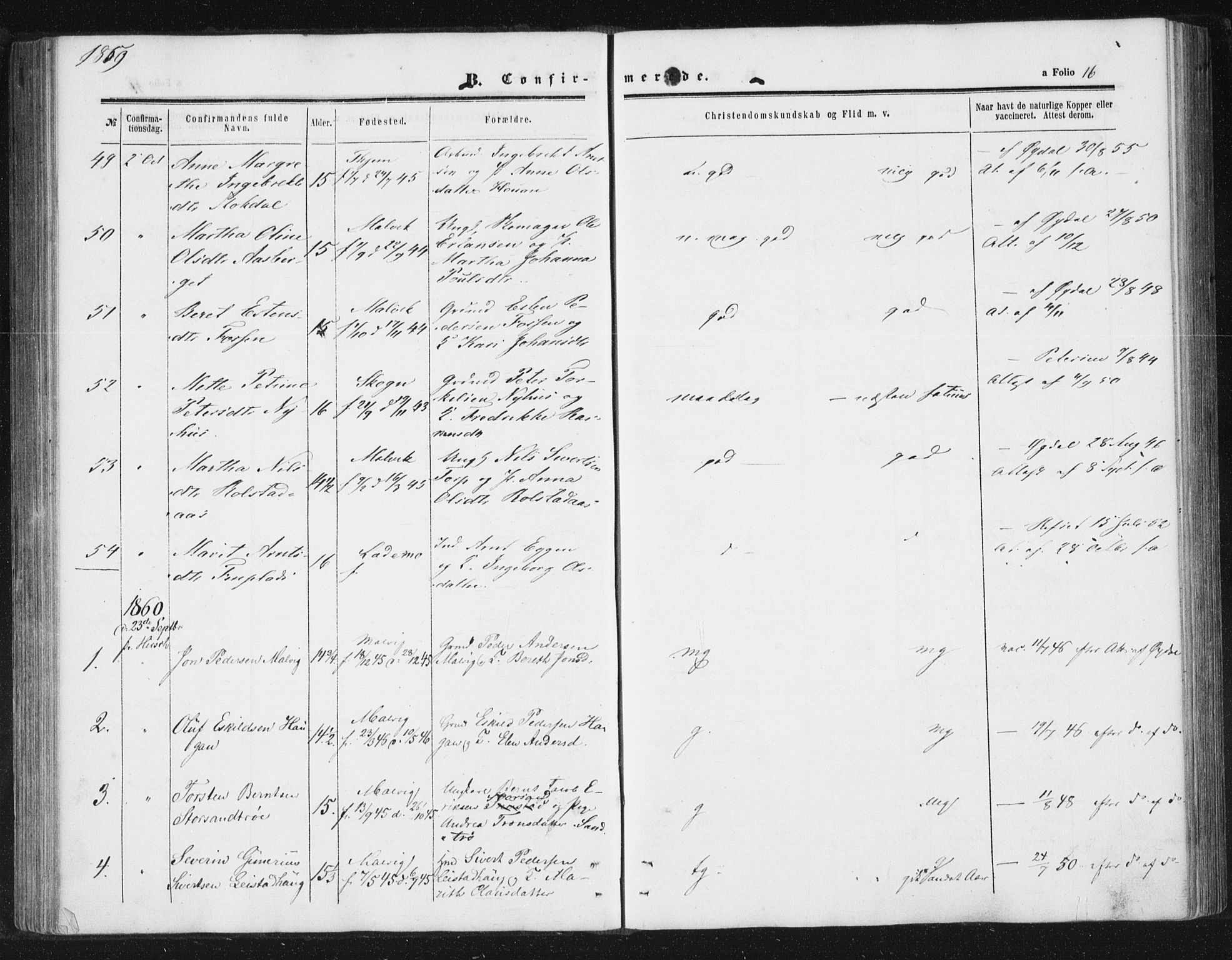 Ministerialprotokoller, klokkerbøker og fødselsregistre - Sør-Trøndelag, SAT/A-1456/616/L0408: Parish register (official) no. 616A05, 1857-1865, p. 16