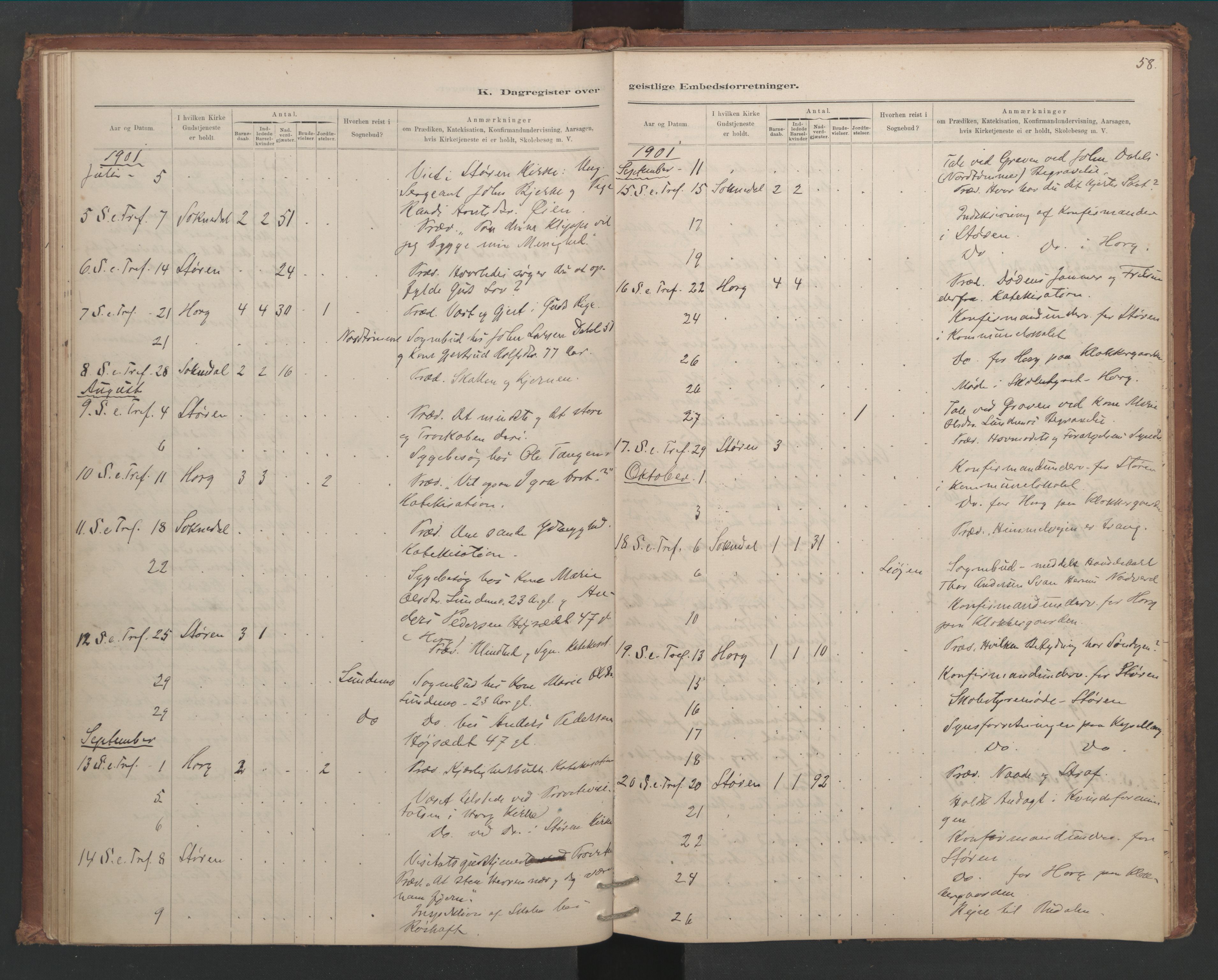 Ministerialprotokoller, klokkerbøker og fødselsregistre - Sør-Trøndelag, AV/SAT-A-1456/687/L1012: Diary records no. 687B01, 1887-1914, p. 58