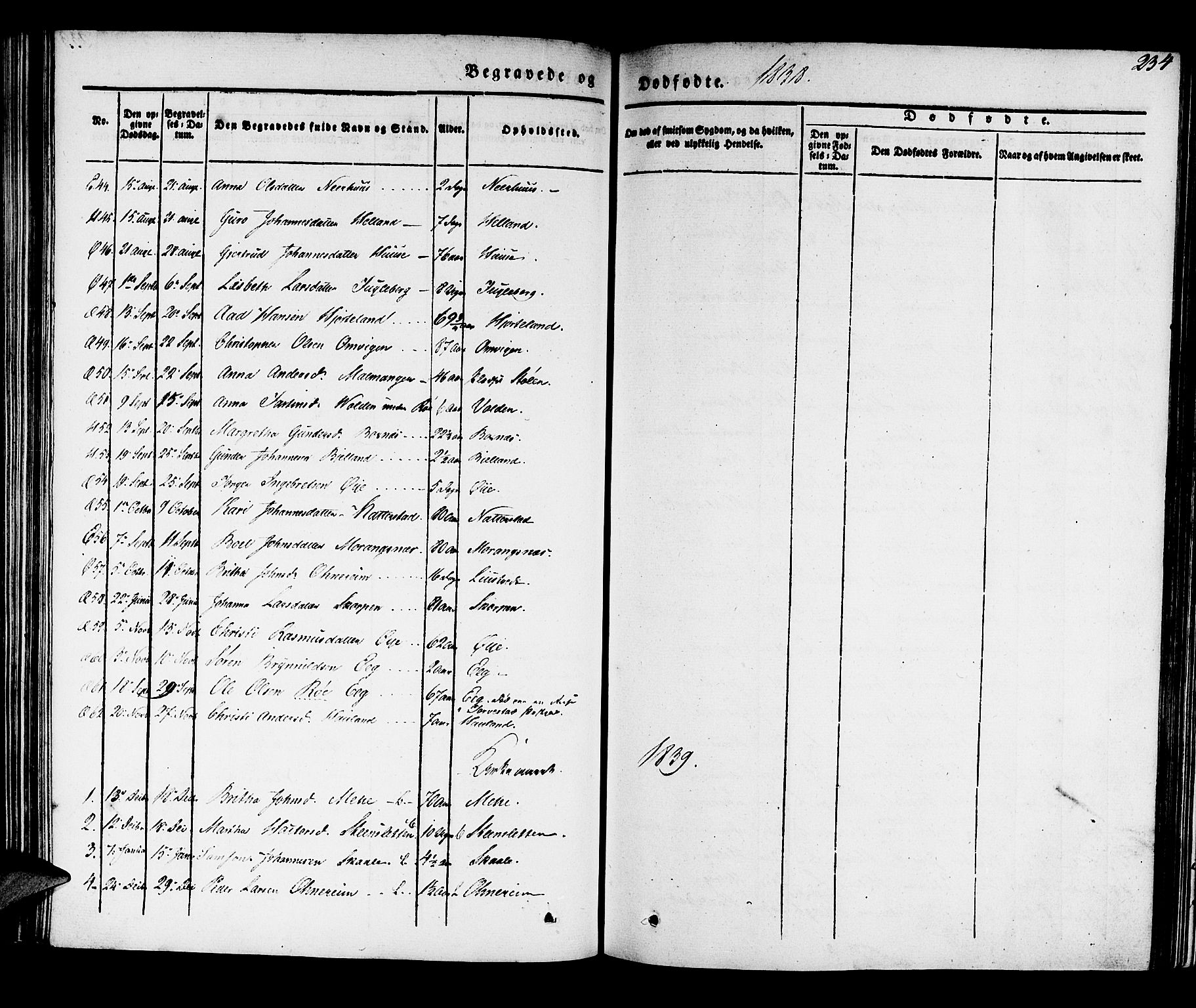 Kvinnherad sokneprestembete, AV/SAB-A-76401/H/Haa: Parish register (official) no. A 6, 1835-1843, p. 234