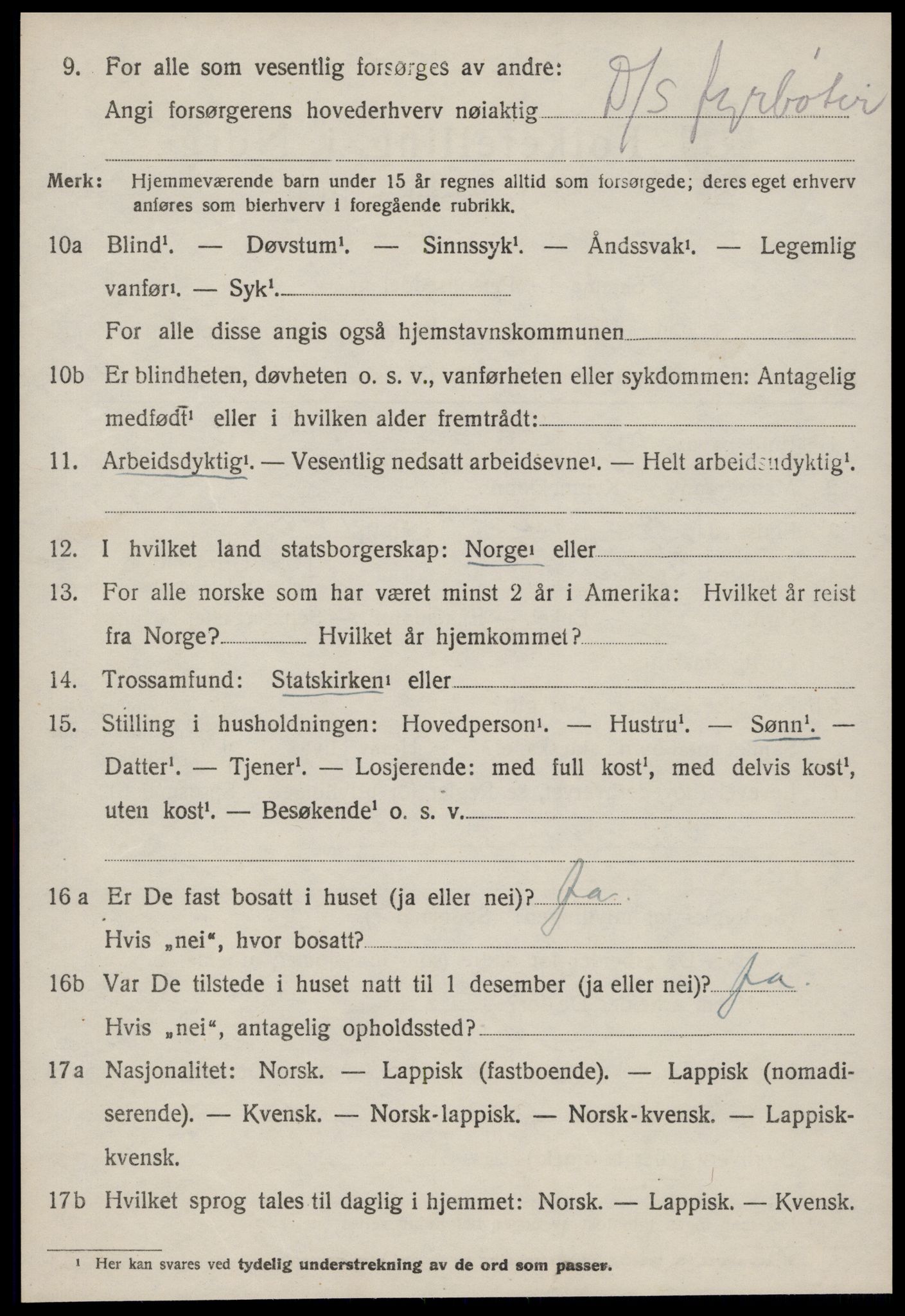 SAT, 1920 census for Børsa, 1920, p. 2394