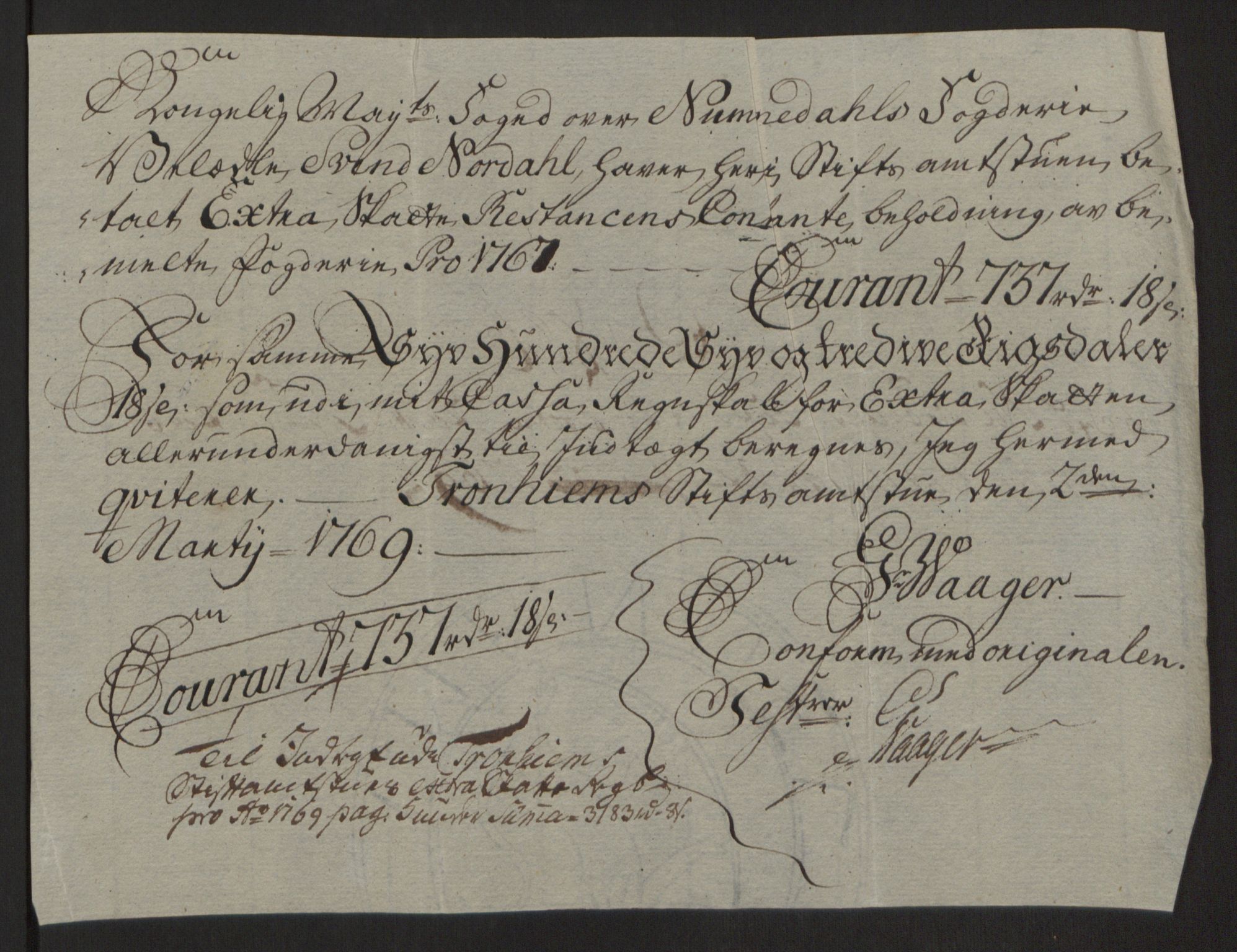 Rentekammeret inntil 1814, Reviderte regnskaper, Fogderegnskap, RA/EA-4092/R64/L4502: Ekstraskatten Namdal, 1762-1772, p. 329