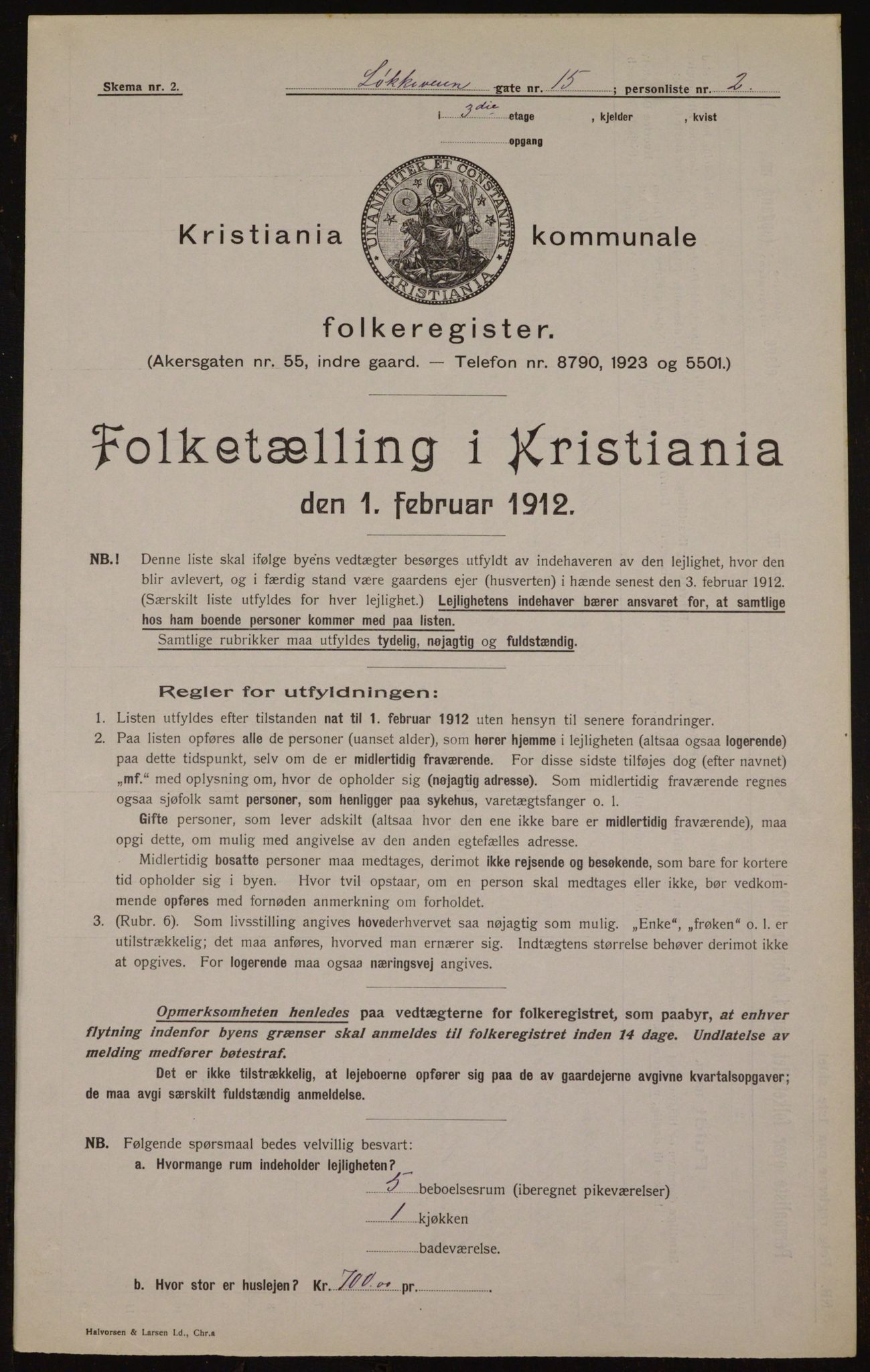 OBA, Municipal Census 1912 for Kristiania, 1912, p. 59144