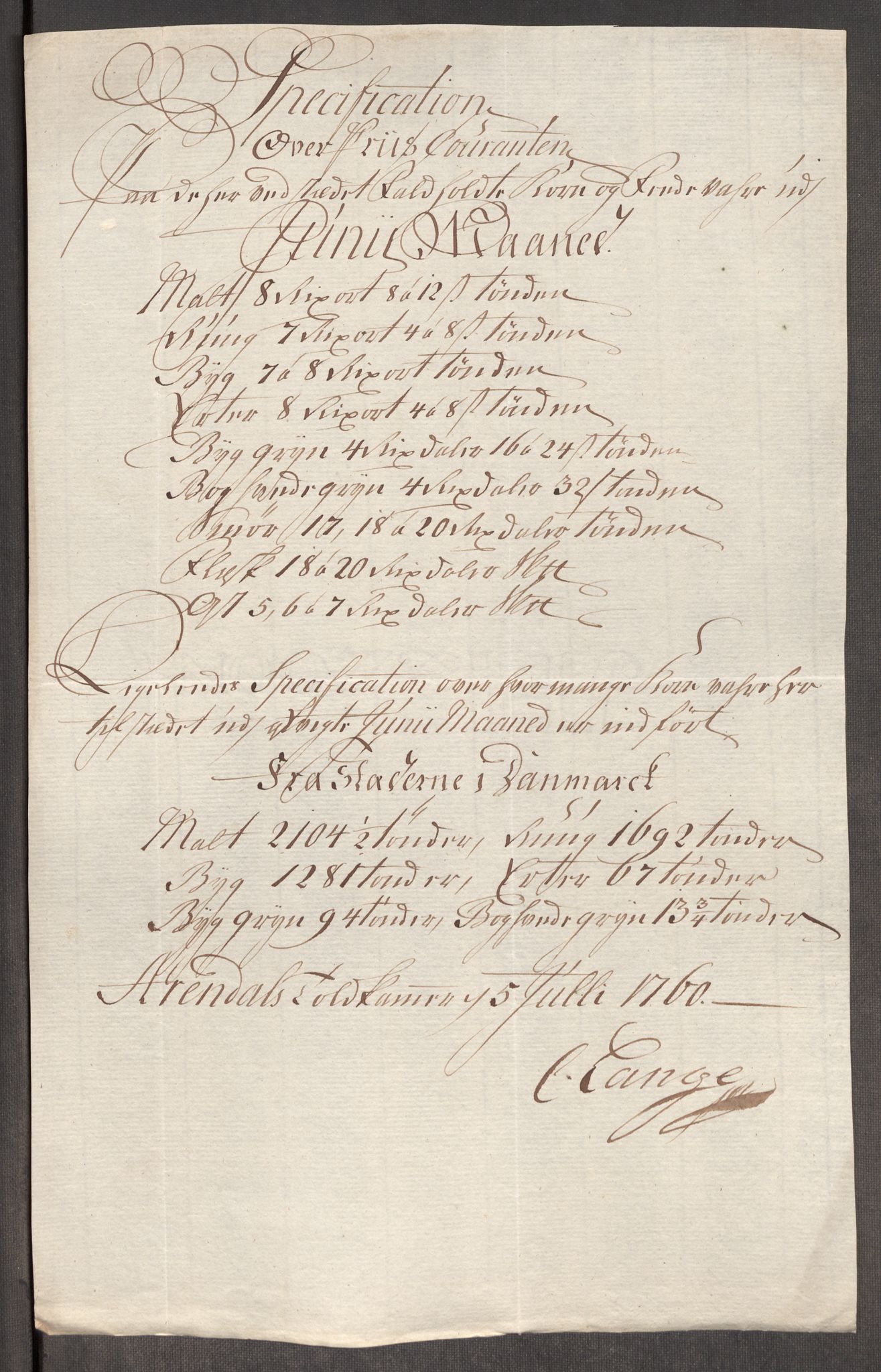 Rentekammeret inntil 1814, Realistisk ordnet avdeling, AV/RA-EA-4070/Oe/L0006: [Ø1]: Priskuranter, 1758-1760, p. 855