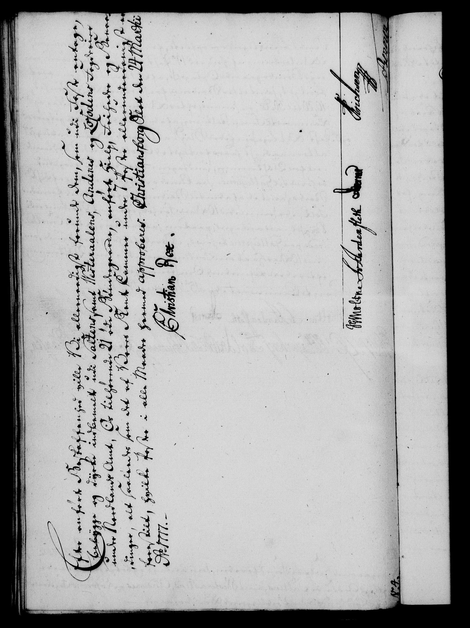 Rentekammeret, Kammerkanselliet, RA/EA-3111/G/Gf/Gfa/L0059: Norsk relasjons- og resolusjonsprotokoll (merket RK 52.59), 1777, p. 88