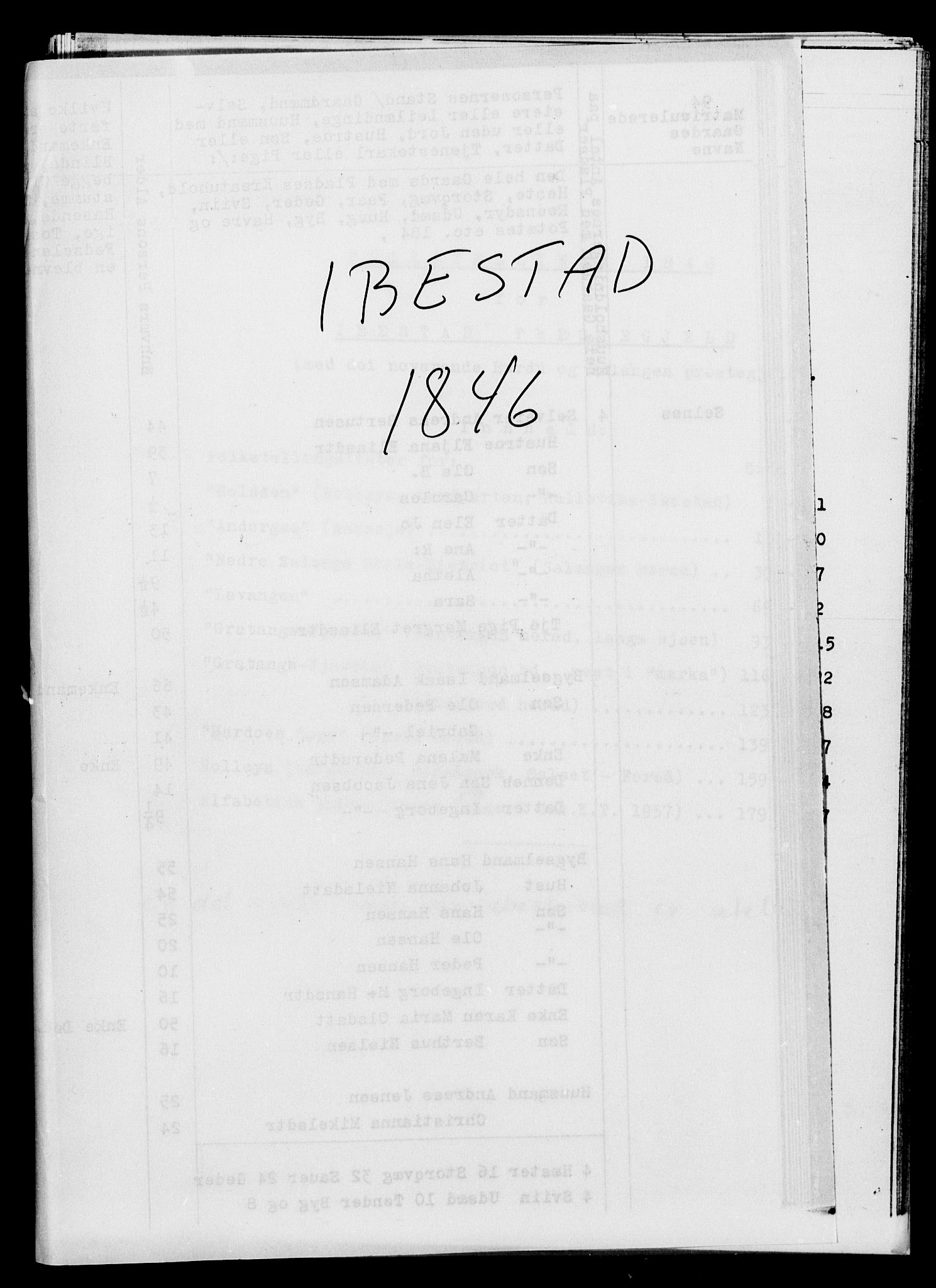 SATØ, Census 1845 for Ibestad, 1845