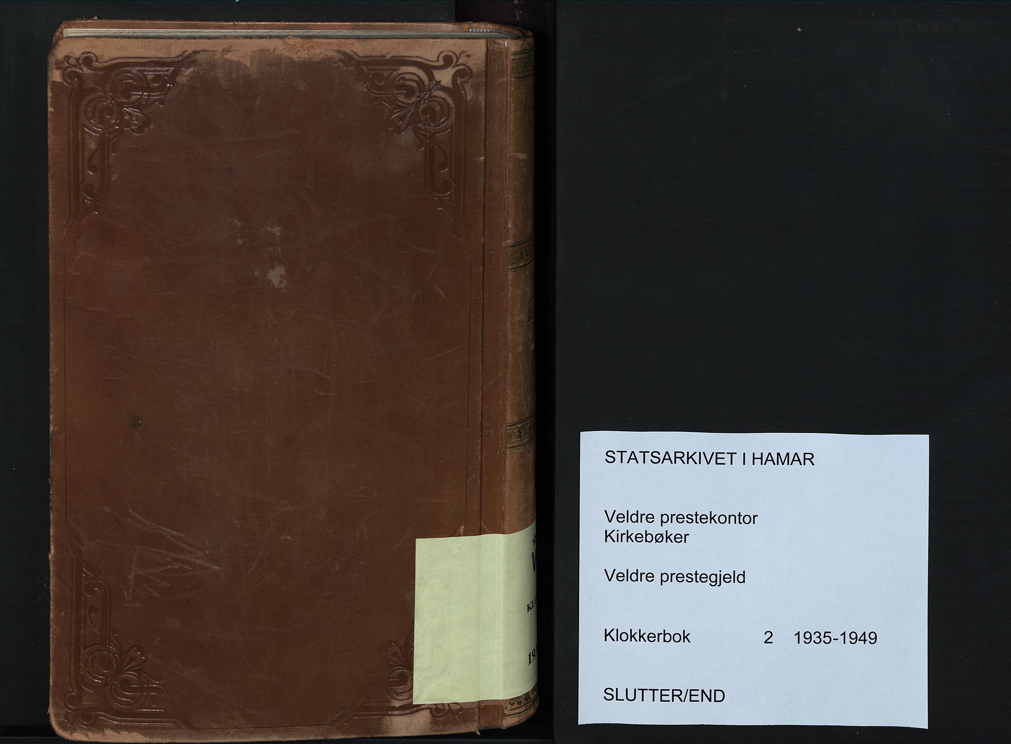 Veldre prestekontor, SAH/PREST-018/L/La/L0002: Parish register (copy) no. 2, 1935-1949