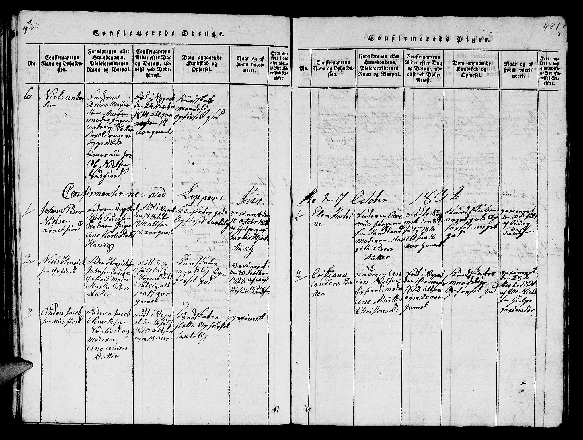 Loppa sokneprestkontor, AV/SATØ-S-1339/H/Hb/L0001klokker: Parish register (copy) no. 1, 1820-1849, p. 480-481