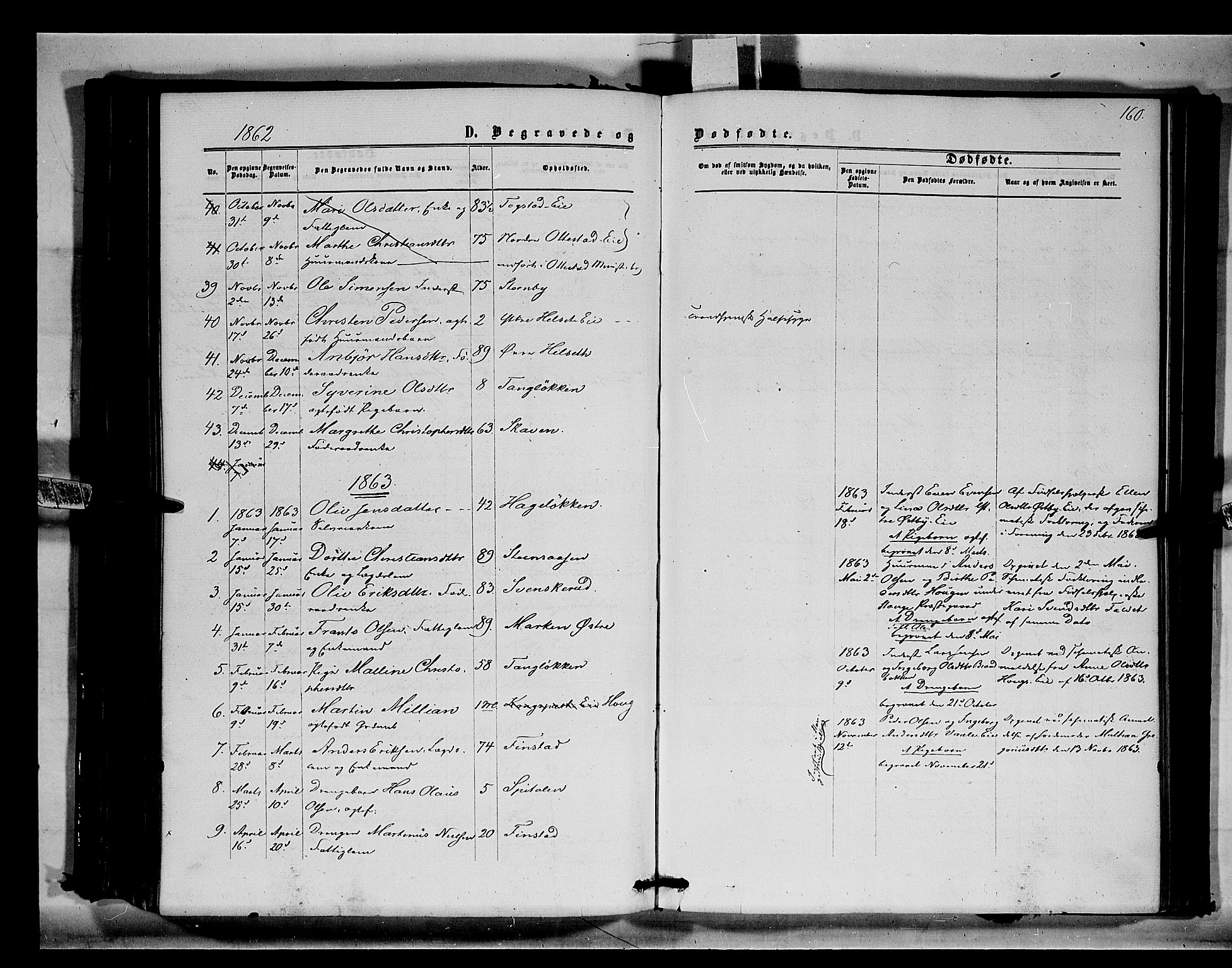 Stange prestekontor, SAH/PREST-002/K/L0014: Parish register (official) no. 14, 1862-1879, p. 160
