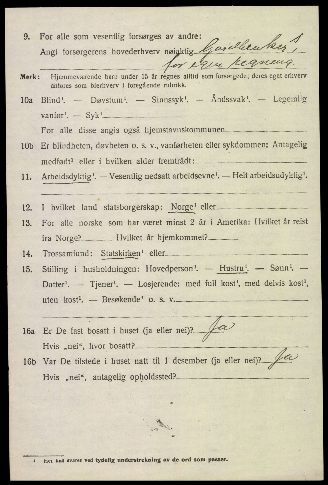 SAK, 1920 census for Dypvåg, 1920, p. 4988