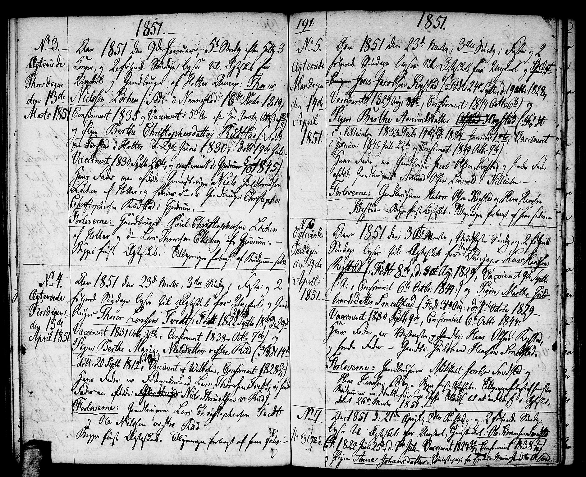 Gjerdrum prestekontor Kirkebøker, SAO/A-10412b/F/Fa/L0003: Parish register (official) no. I 3, 1798-1815, p. 191