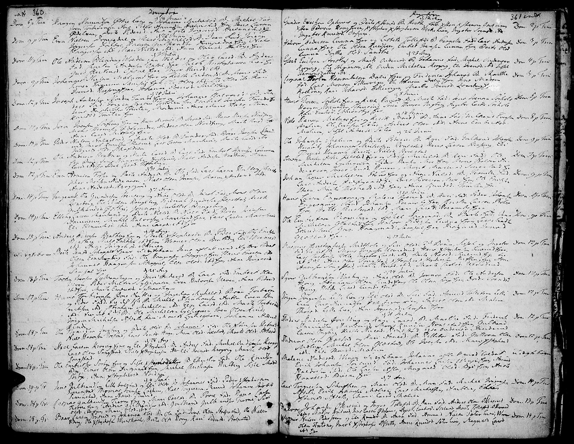 Ringsaker prestekontor, AV/SAH-PREST-014/K/Ka/L0002: Parish register (official) no. 2, 1747-1774, p. 360-361