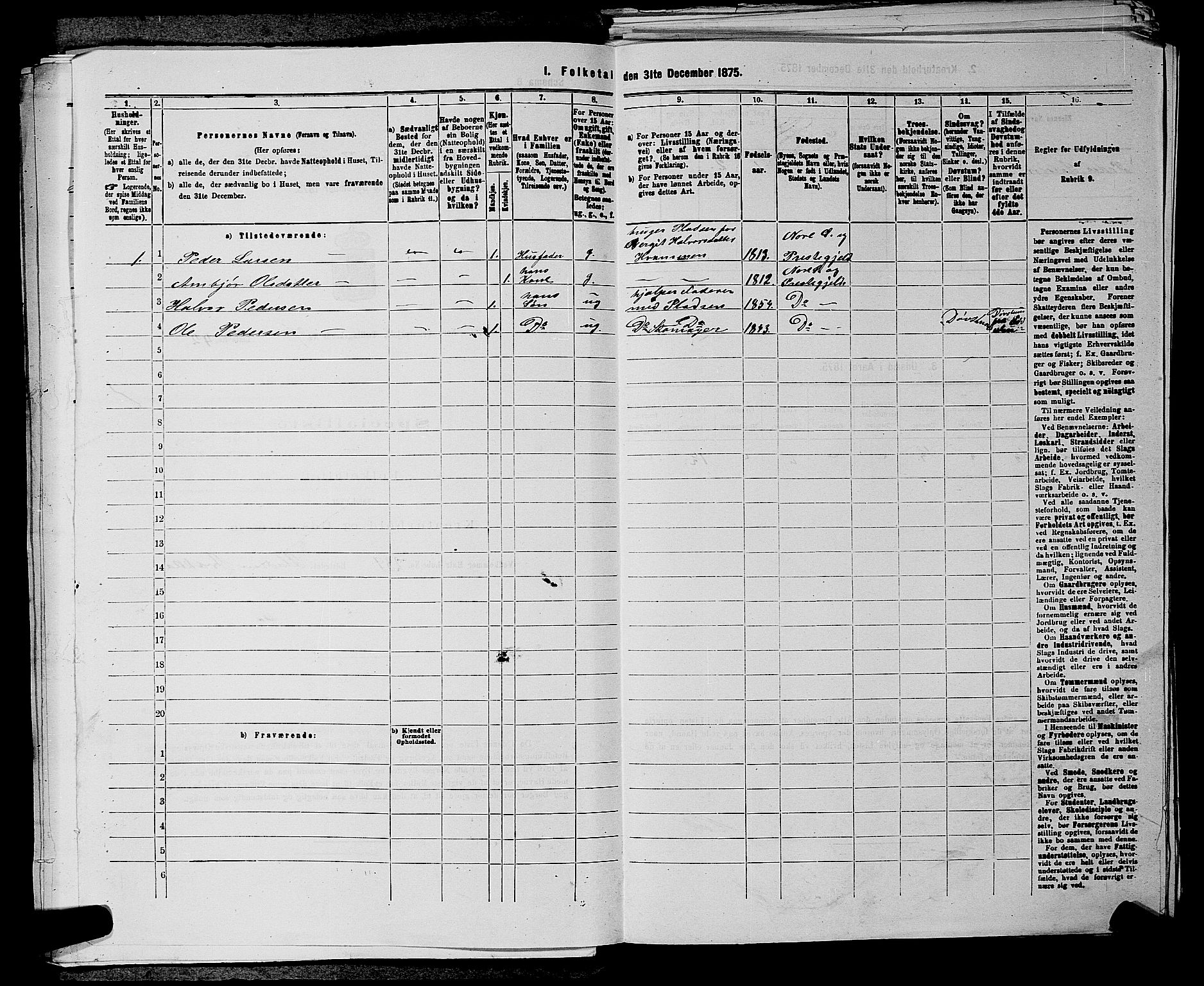 SAKO, 1875 census for 0633P Nore, 1875, p. 903