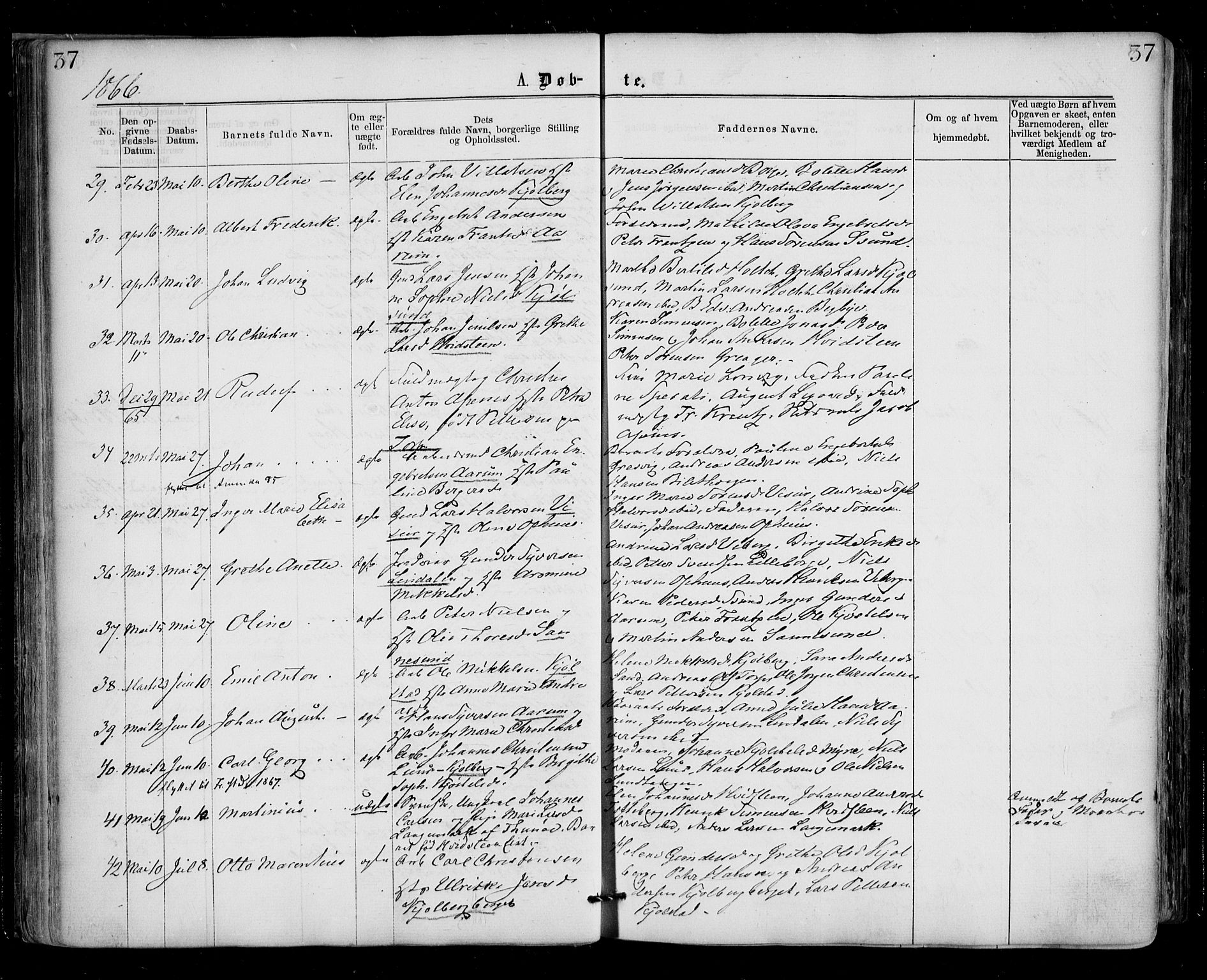 Borge prestekontor Kirkebøker, AV/SAO-A-10903/F/Fa/L0006: Parish register (official) no. I 6, 1861-1874, p. 37