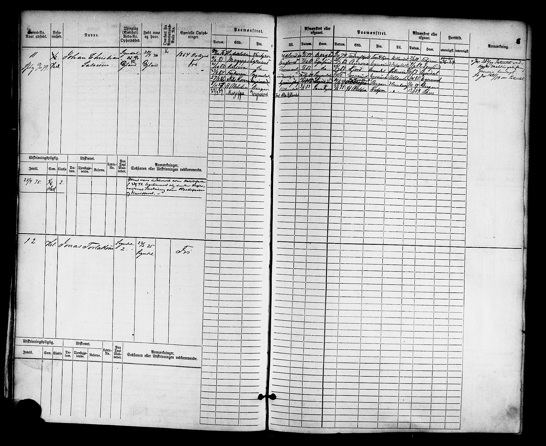 Sogndal mønstringskrets, SAK/2031-0020/F/Fb/L0001: Hovedrulle nr. 1-382, P-2, 1870-1889, p. 9