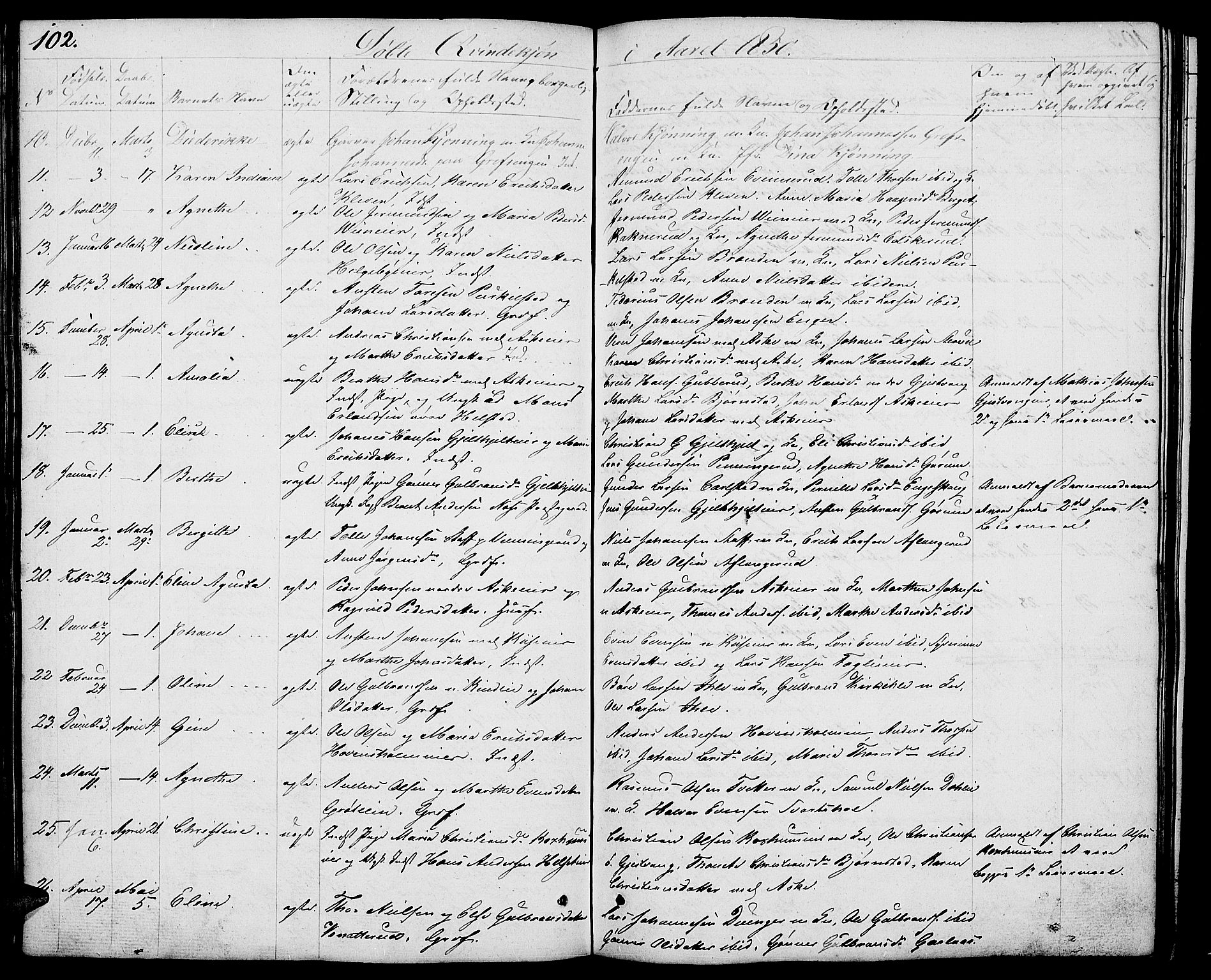 Nes prestekontor, Hedmark, AV/SAH-PREST-020/L/La/L0004: Parish register (copy) no. 4, 1832-1861, p. 102