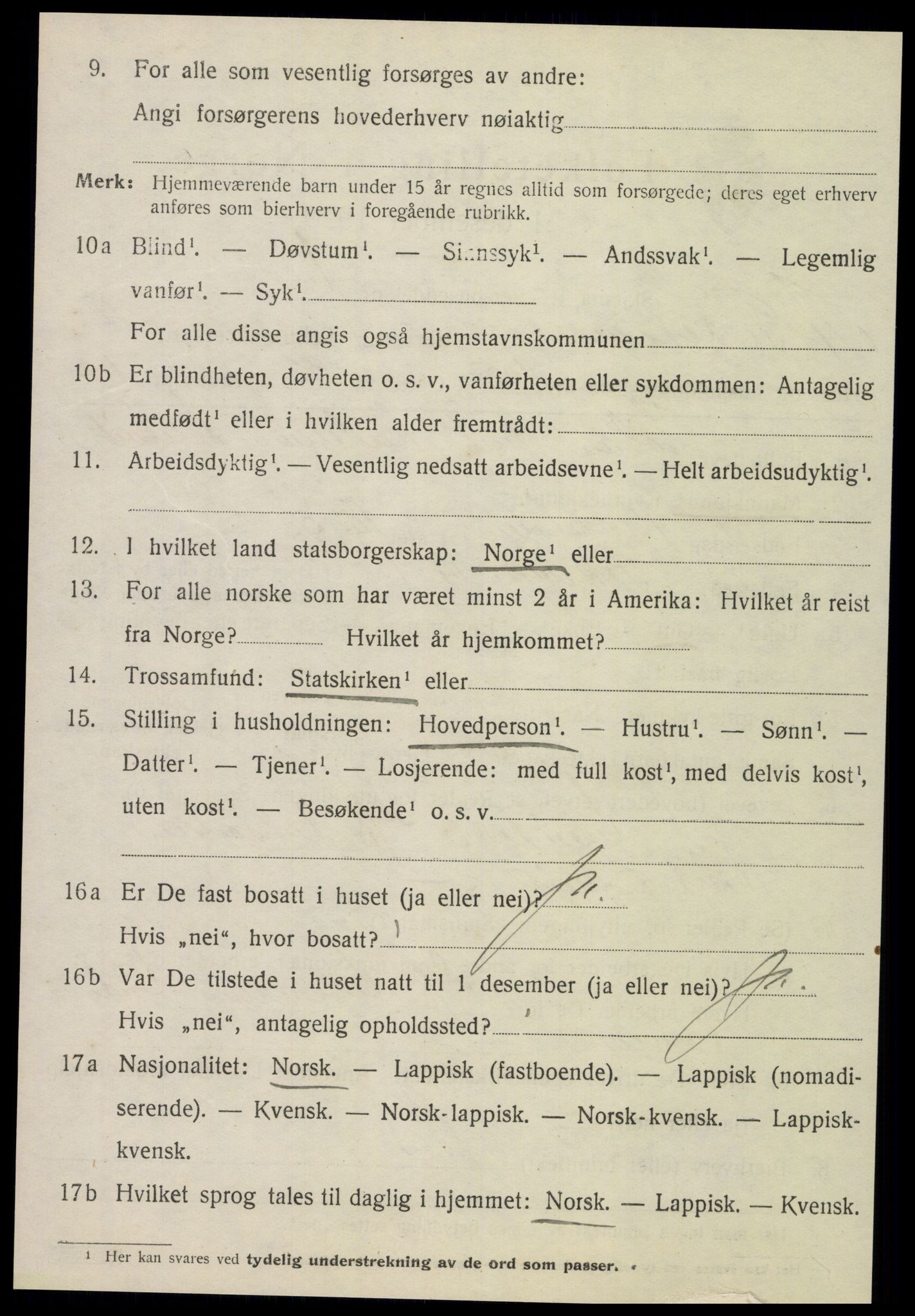 SAT, 1920 census for Leksvik, 1920, p. 2887